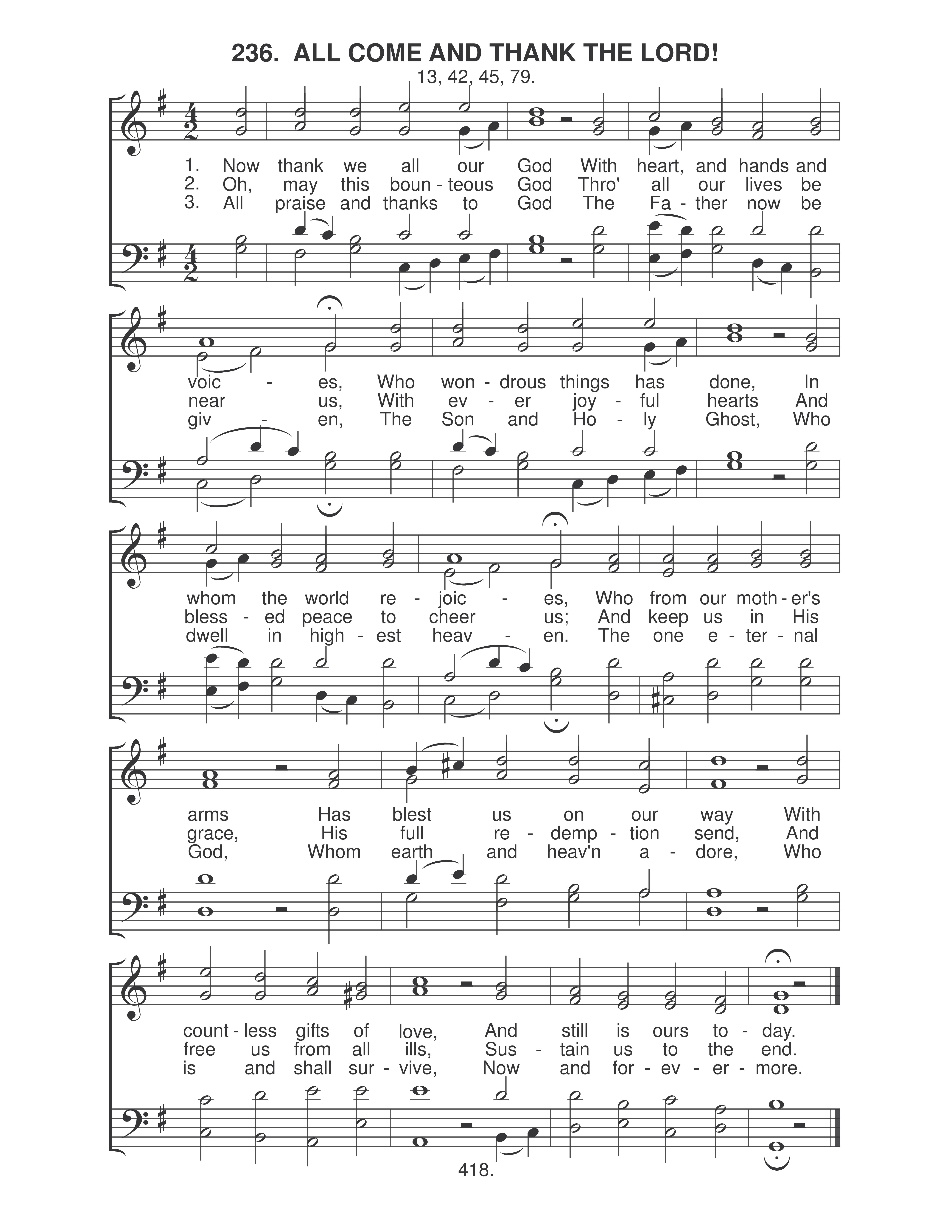 All Come And Thank The Lord! (#236)