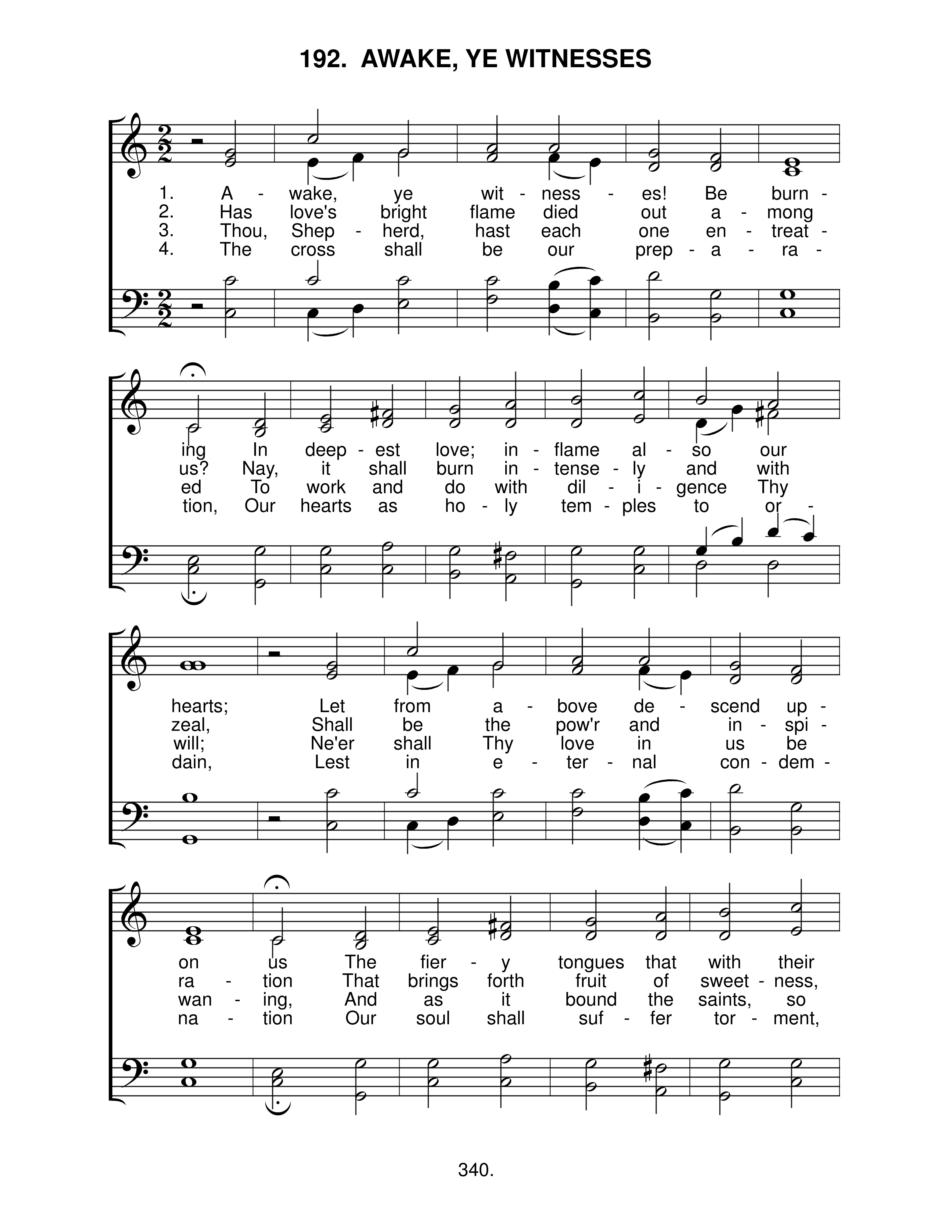 Awake, Ye Witnesses (#192) page 1