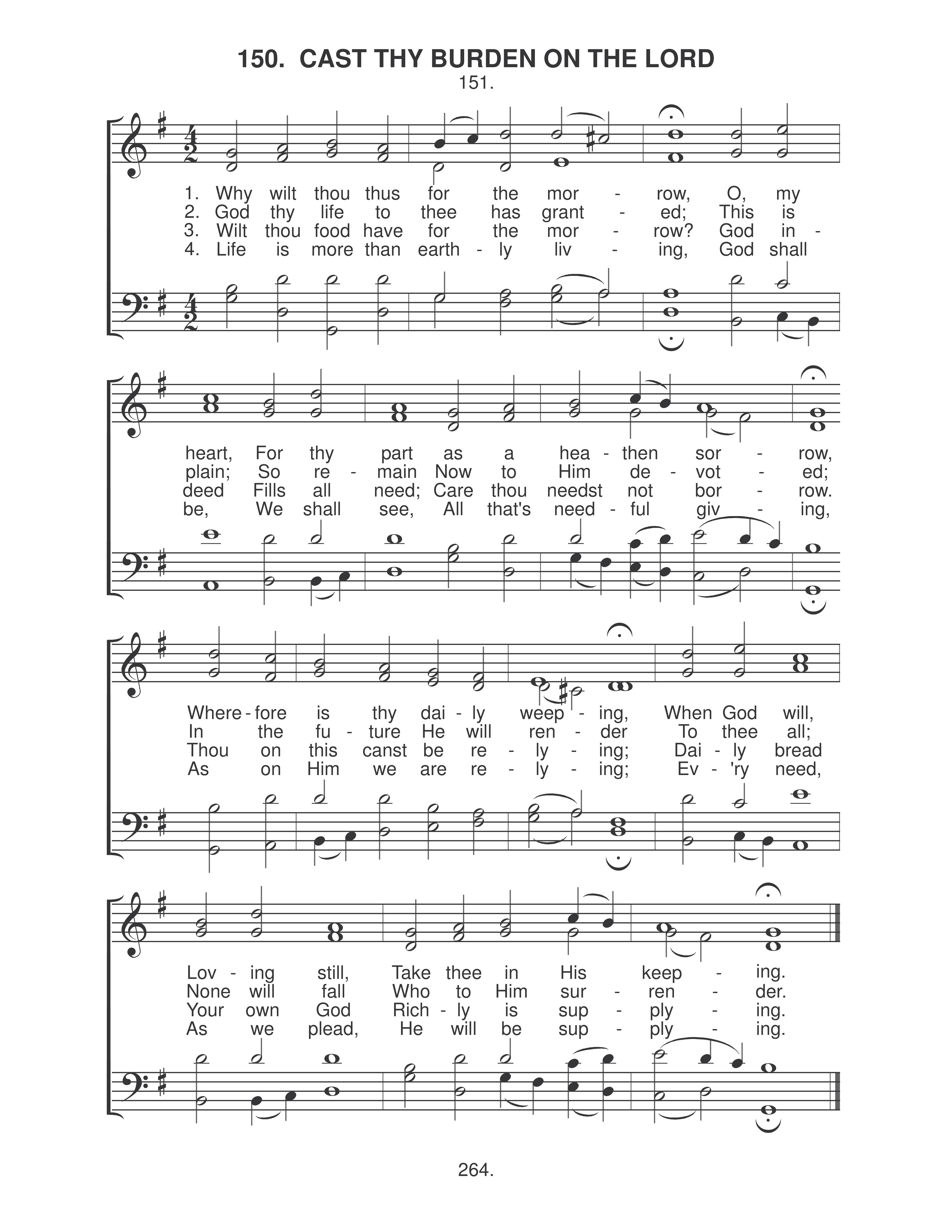 Cast Thy Burden On The Lord (#150) page 1