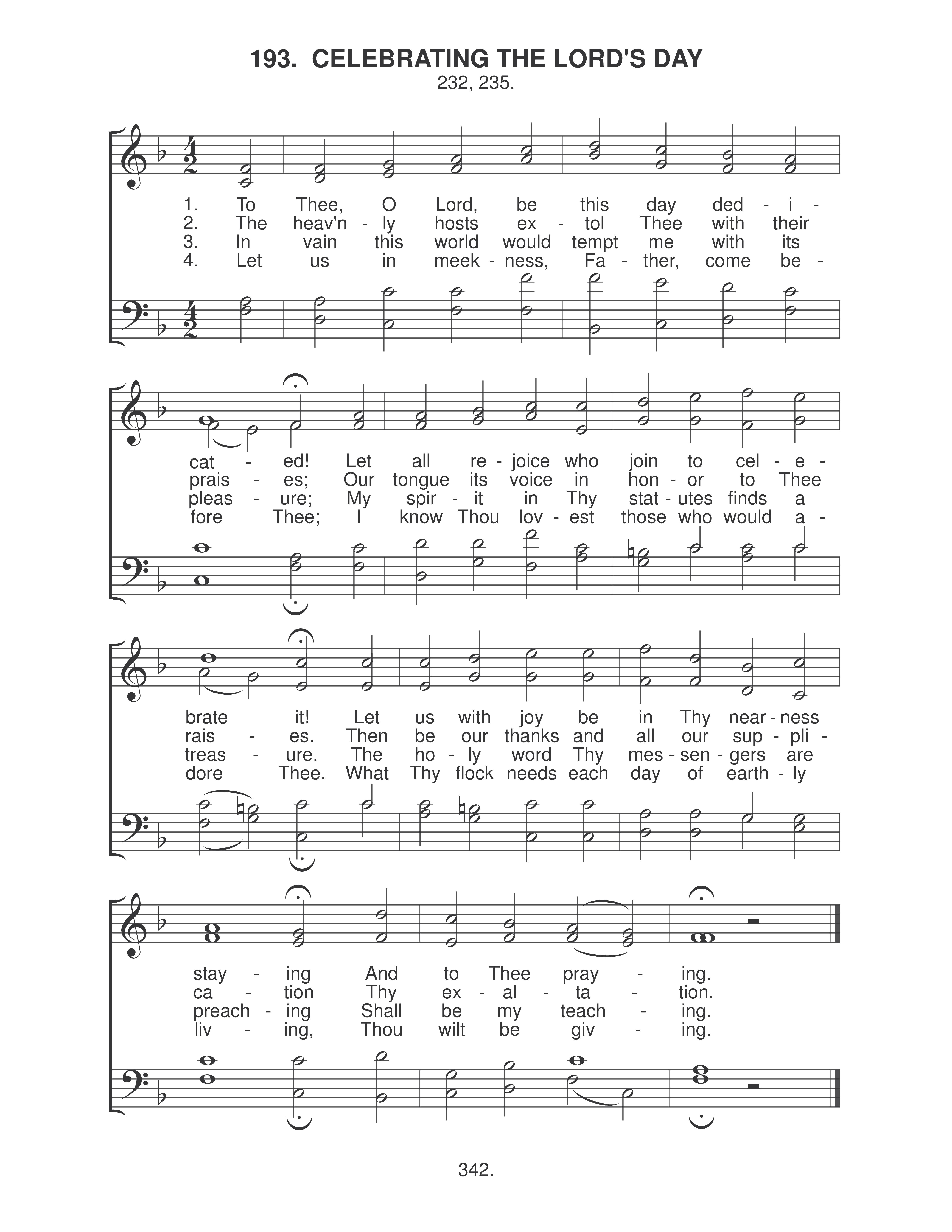 Celebrating The Lord's Day (#193) page 1