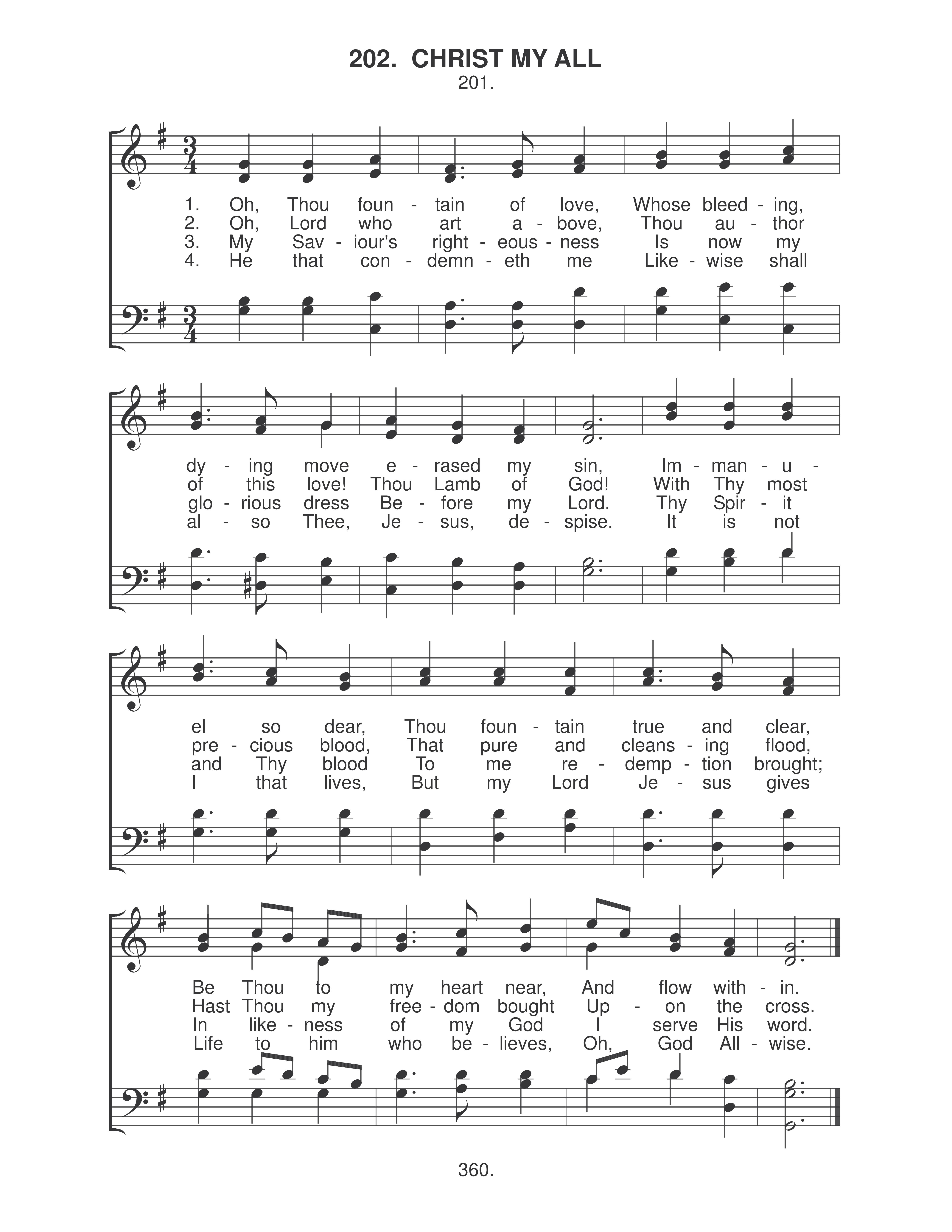 Christ My All (#202) page 1