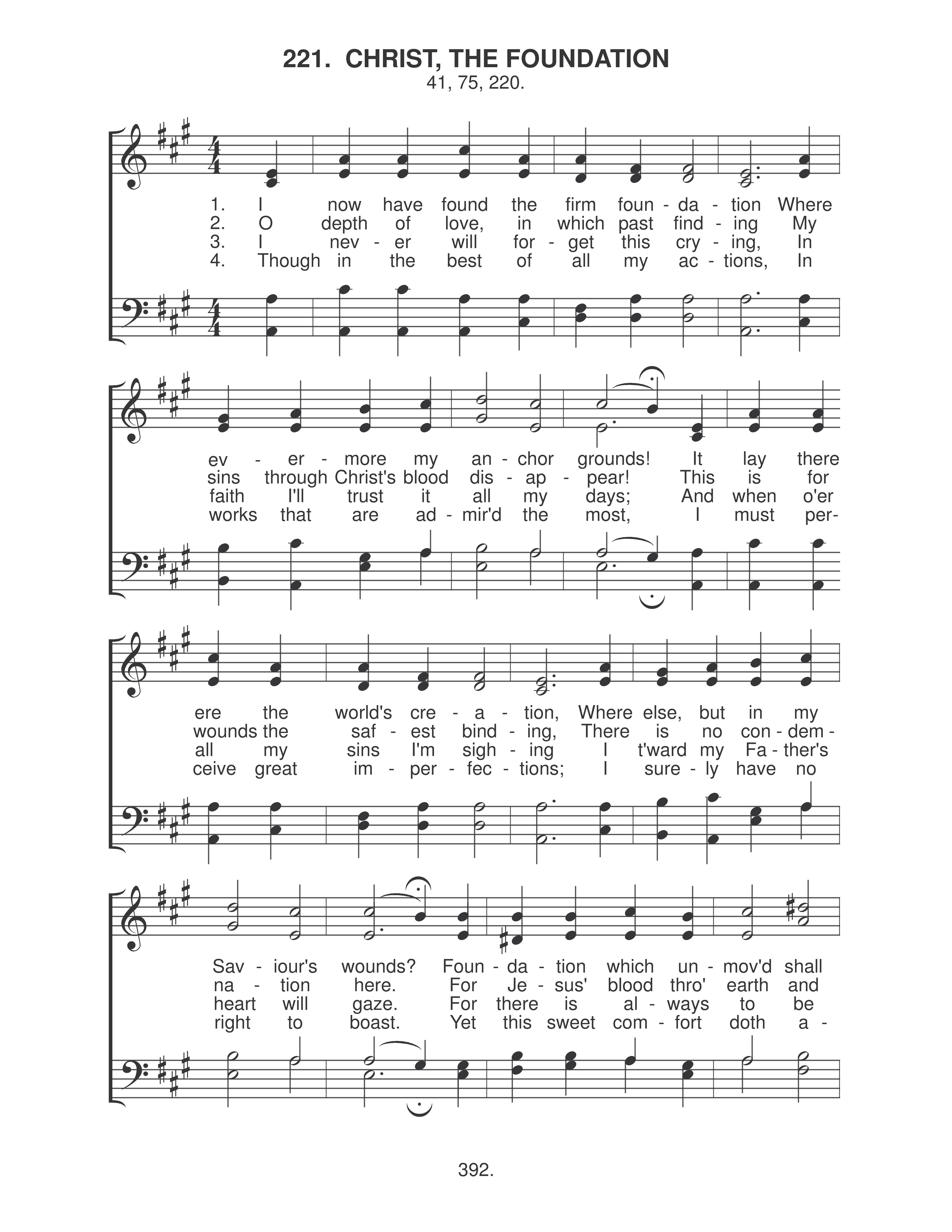 Christ The Foundation (#221) page 1