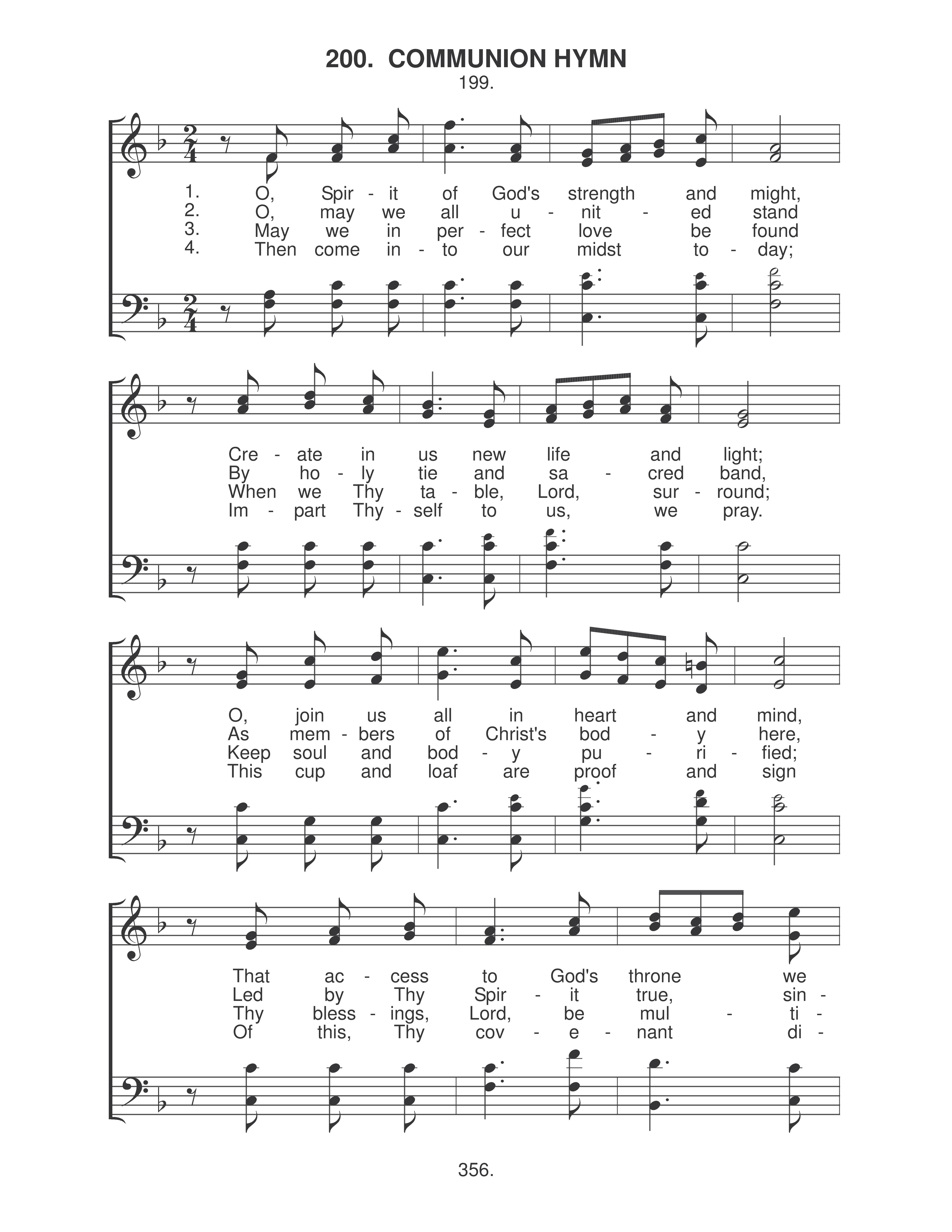Communion Hymn (#200) page 1