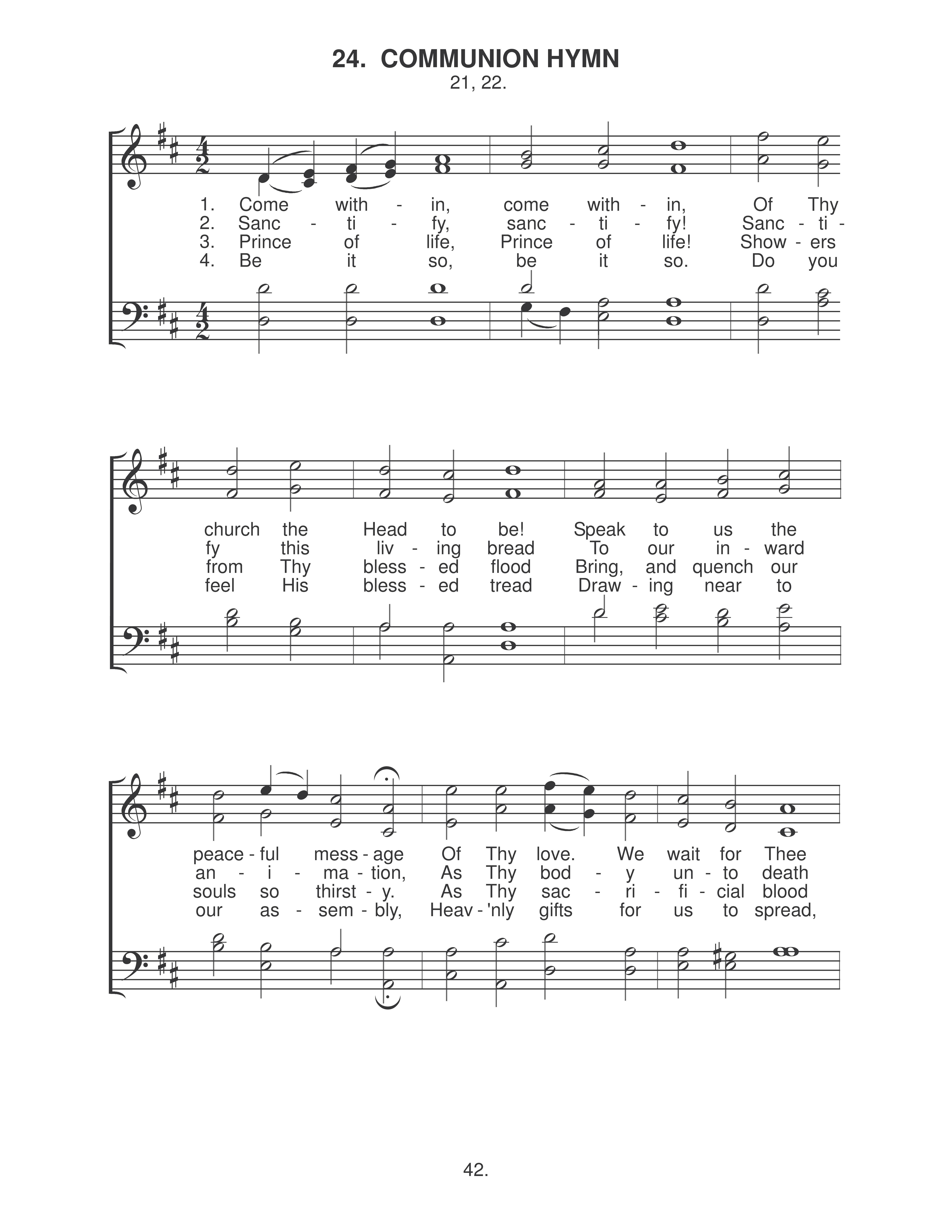 Communion Hymn (#24) page 1