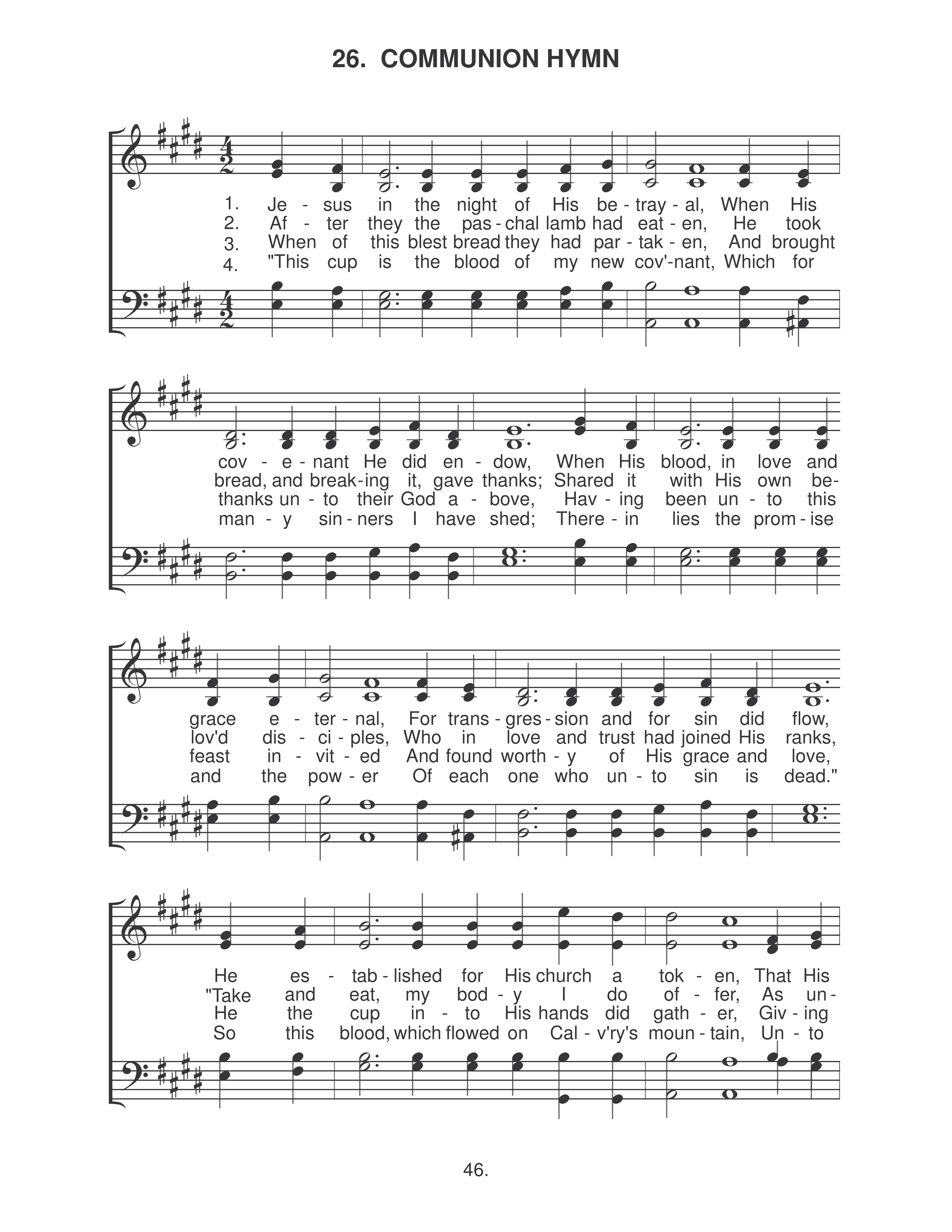 Communion Hymn (#26) page 1