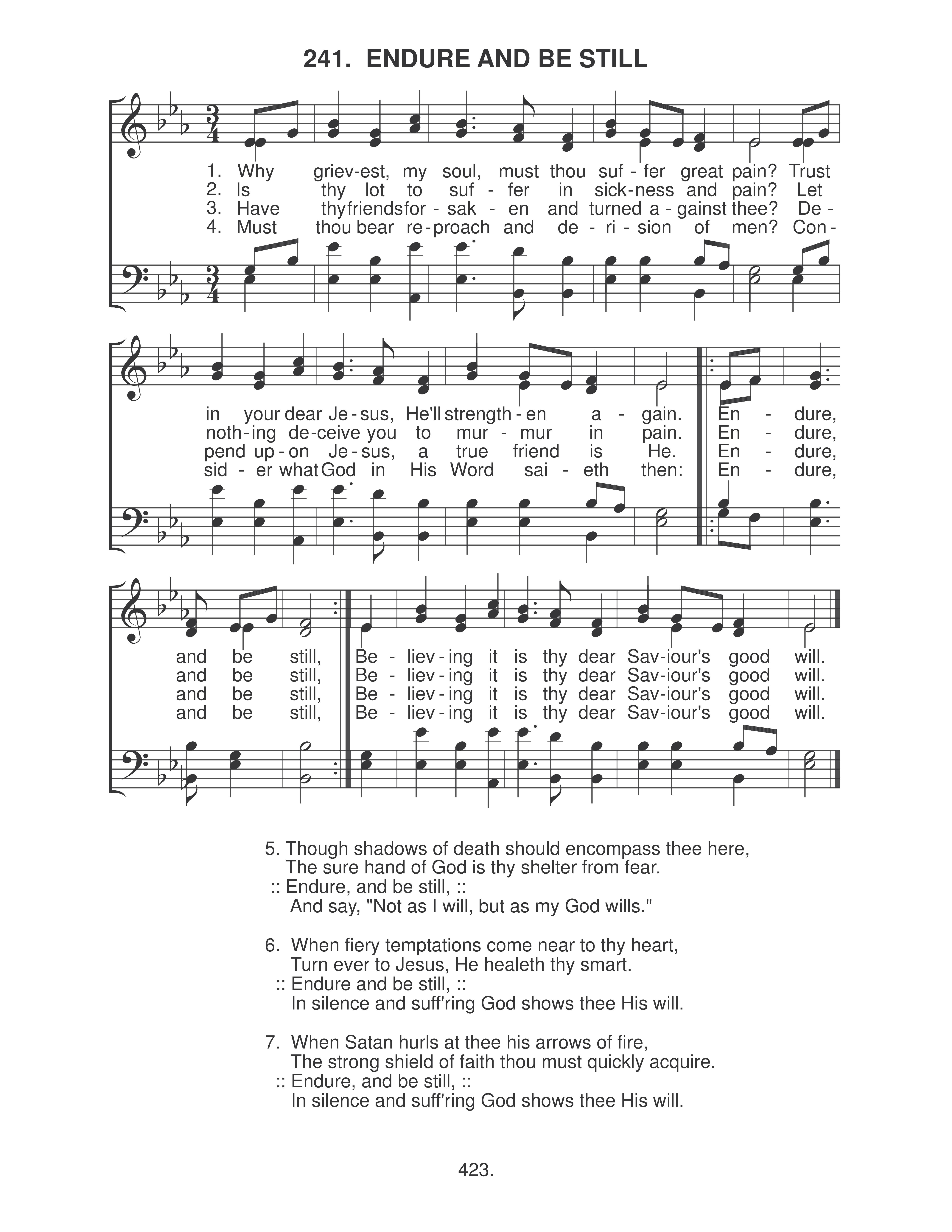 Endure And Be Still (#241)