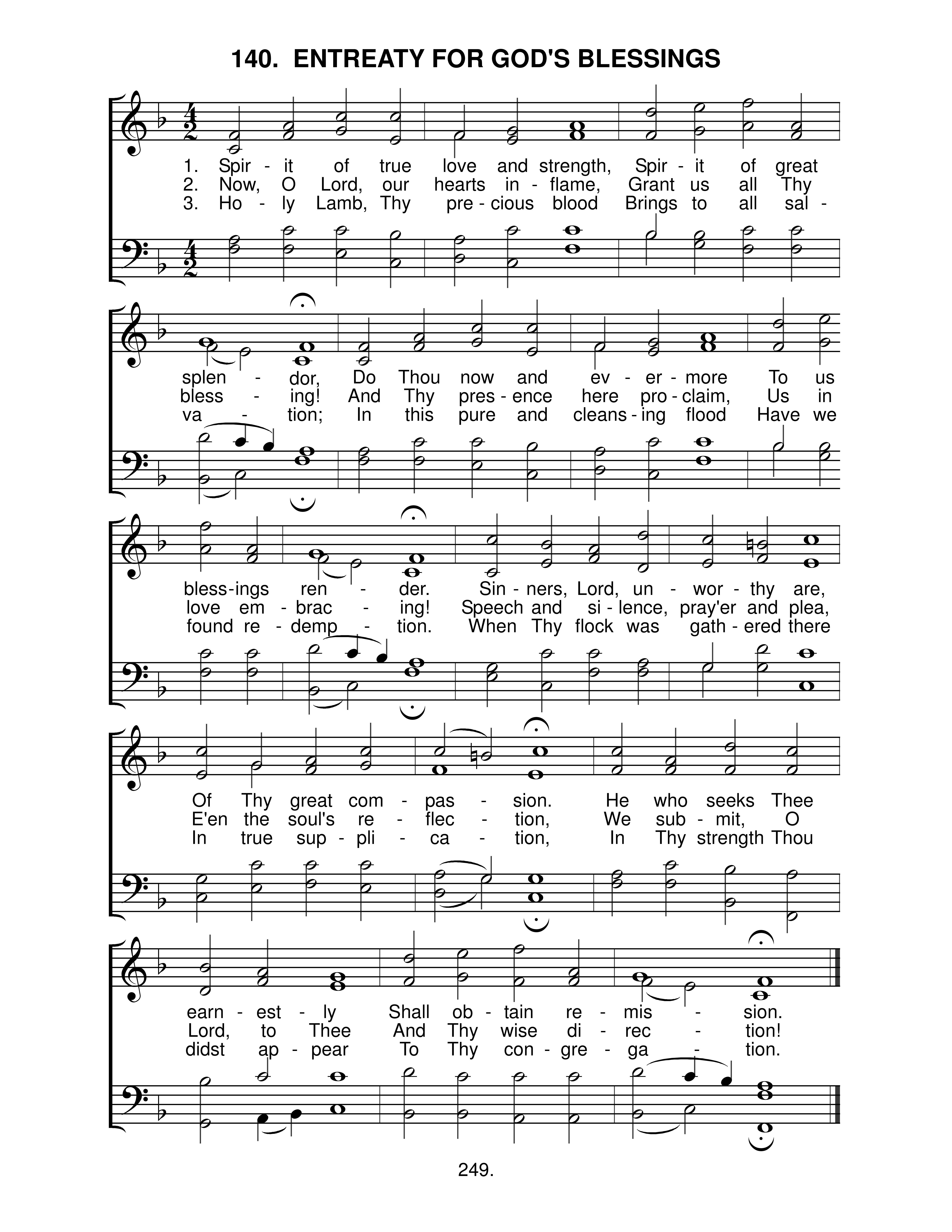 Entreaty For God's Blessings (#140)