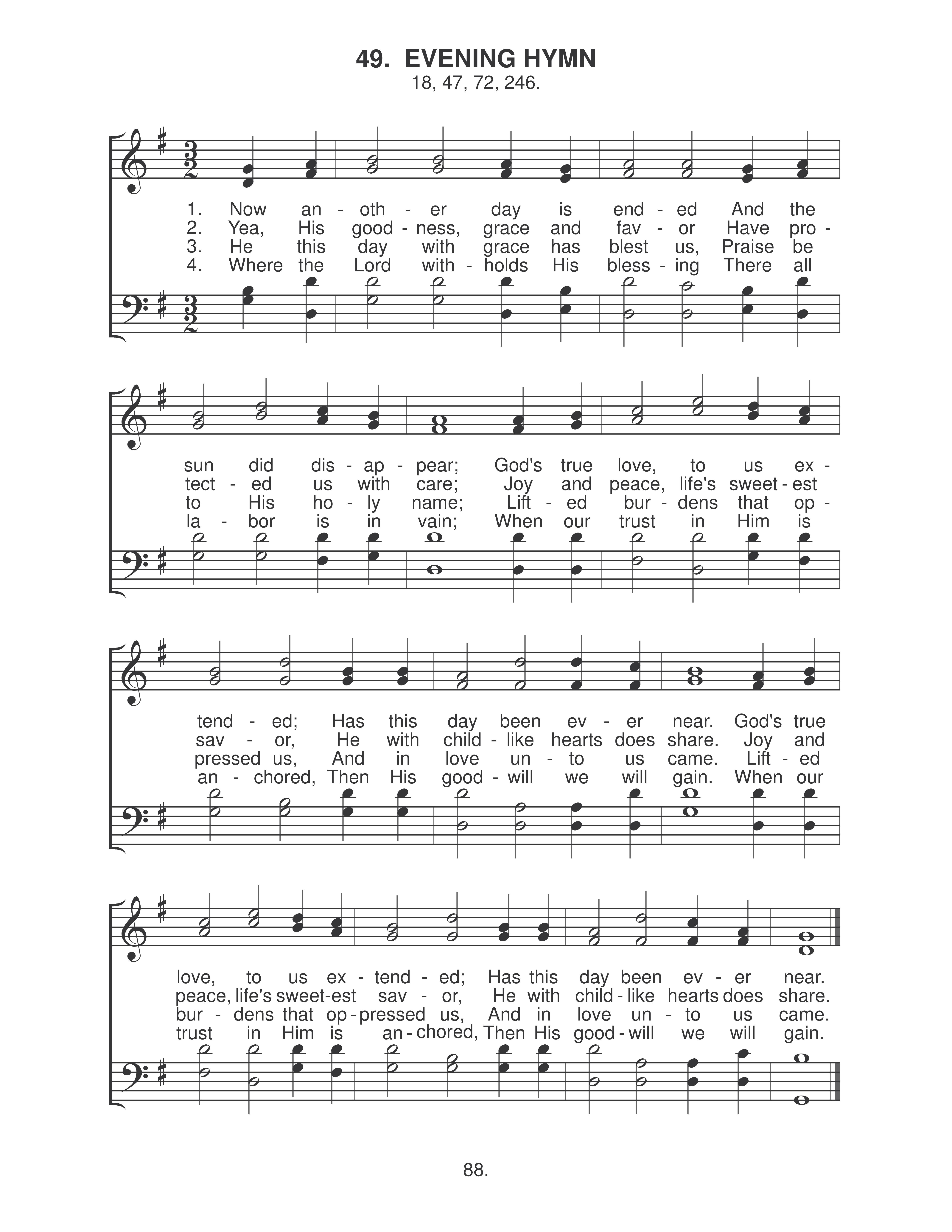 Evening Hymn (#49) page 1
