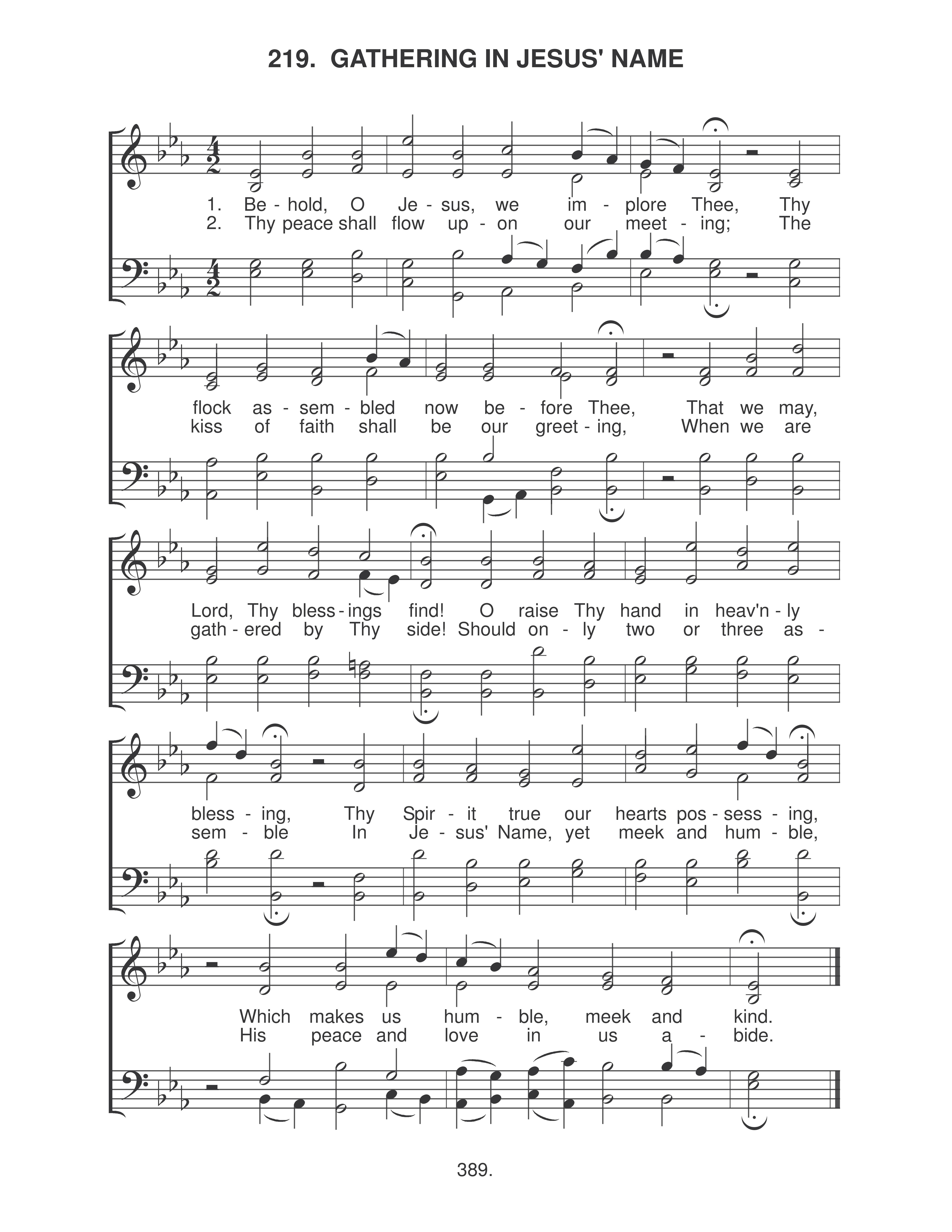 Gathering In Jesus' Name (#219)