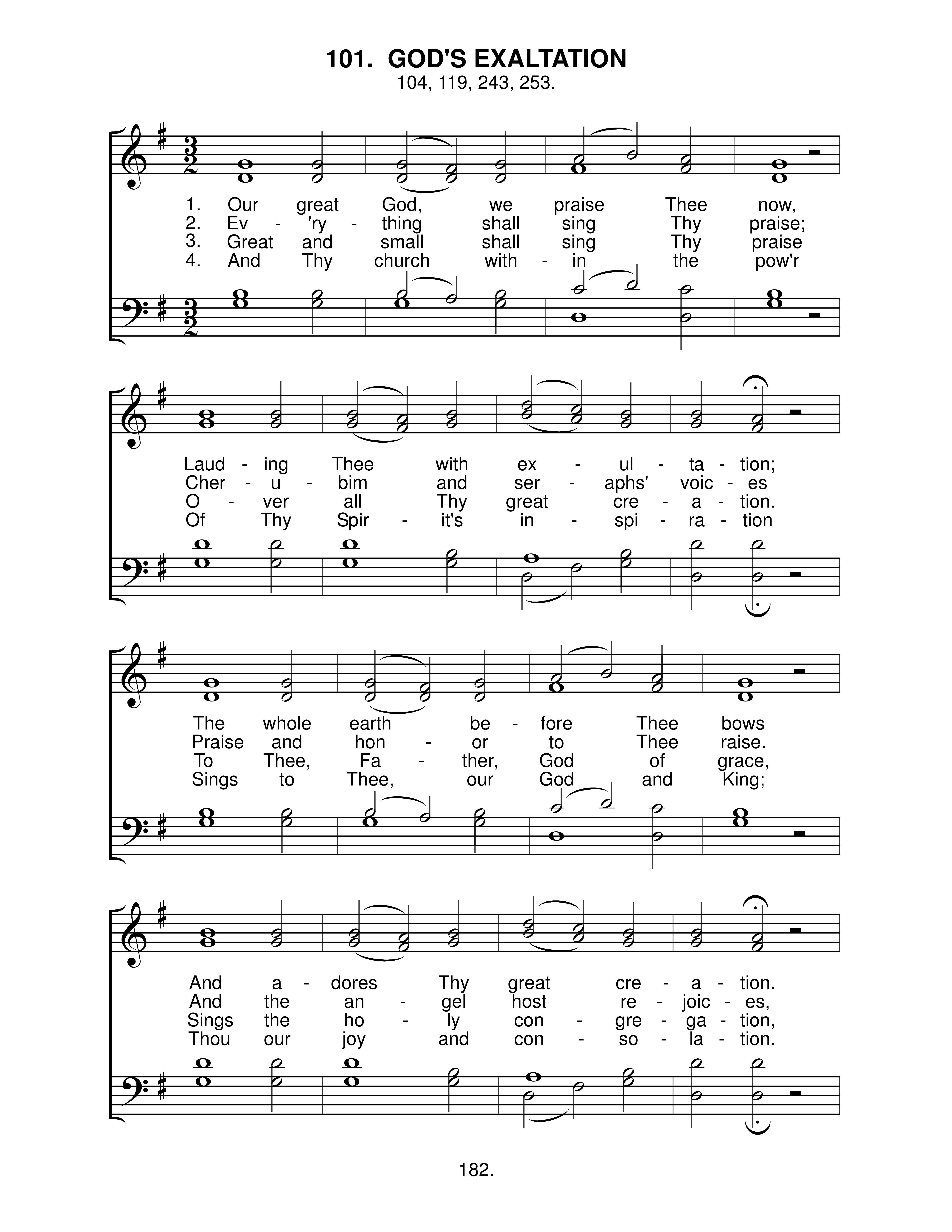 God's Exaltation (#101) page 1