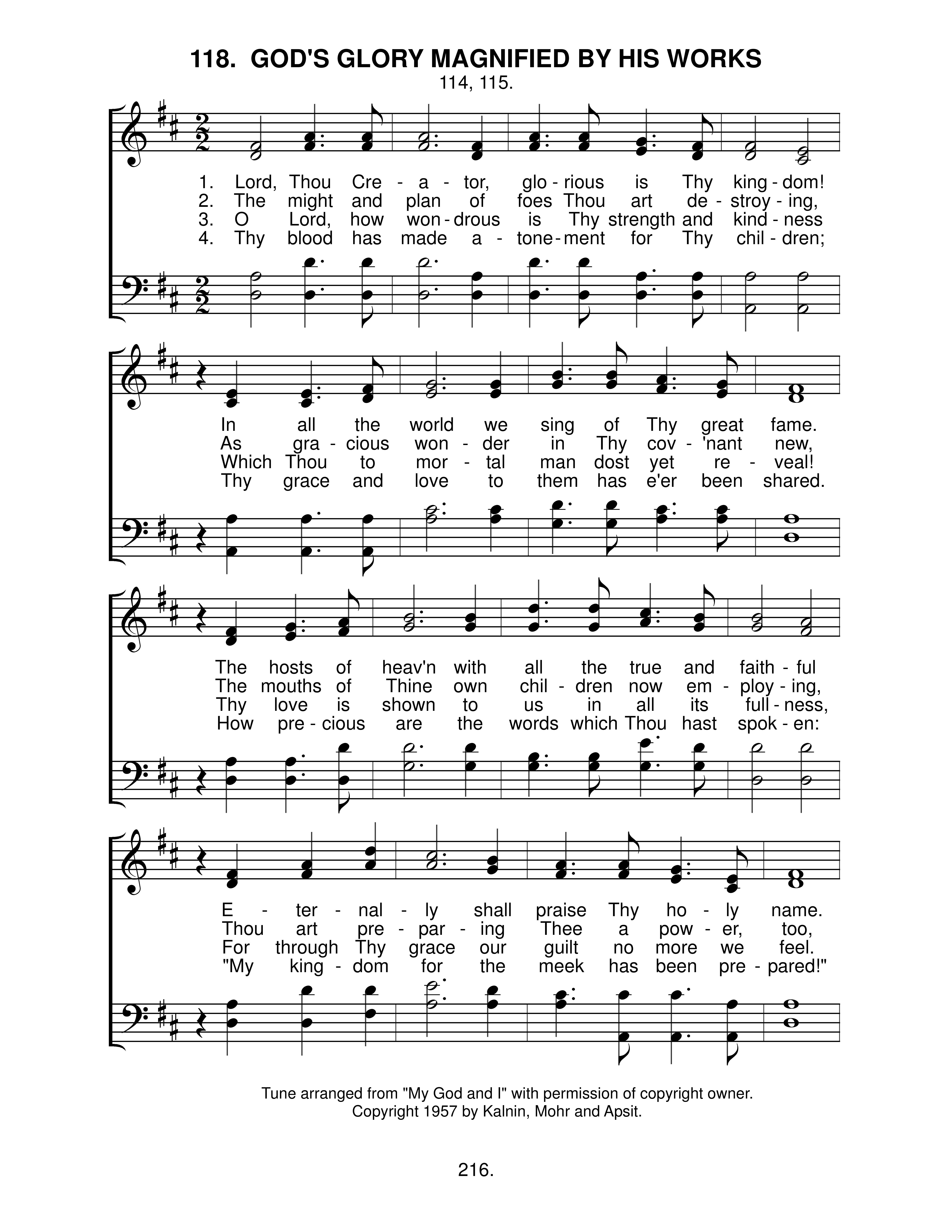 God's Glory Magnified By His Works (#118) page 1