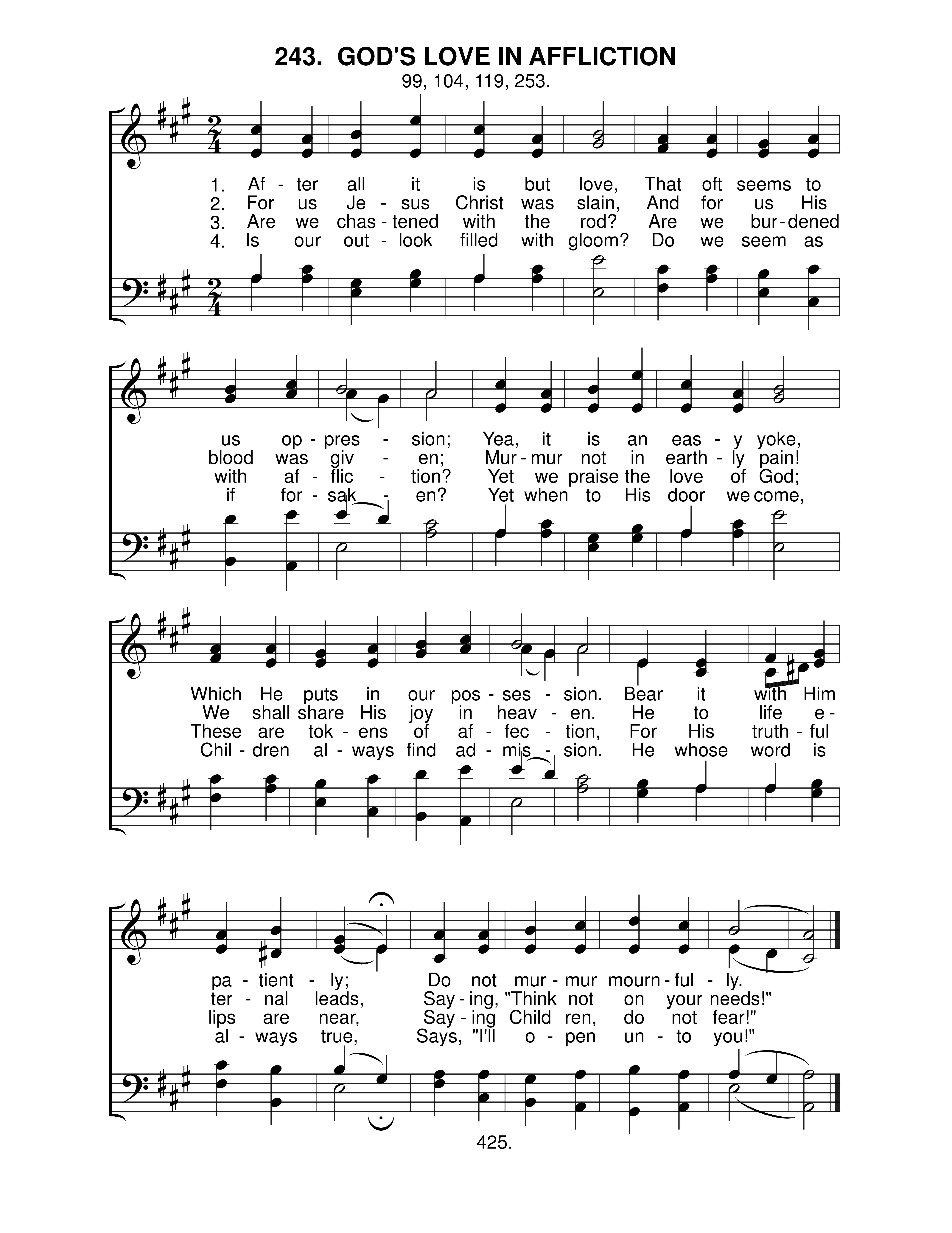 God's Love In Affliction (#243) page 1