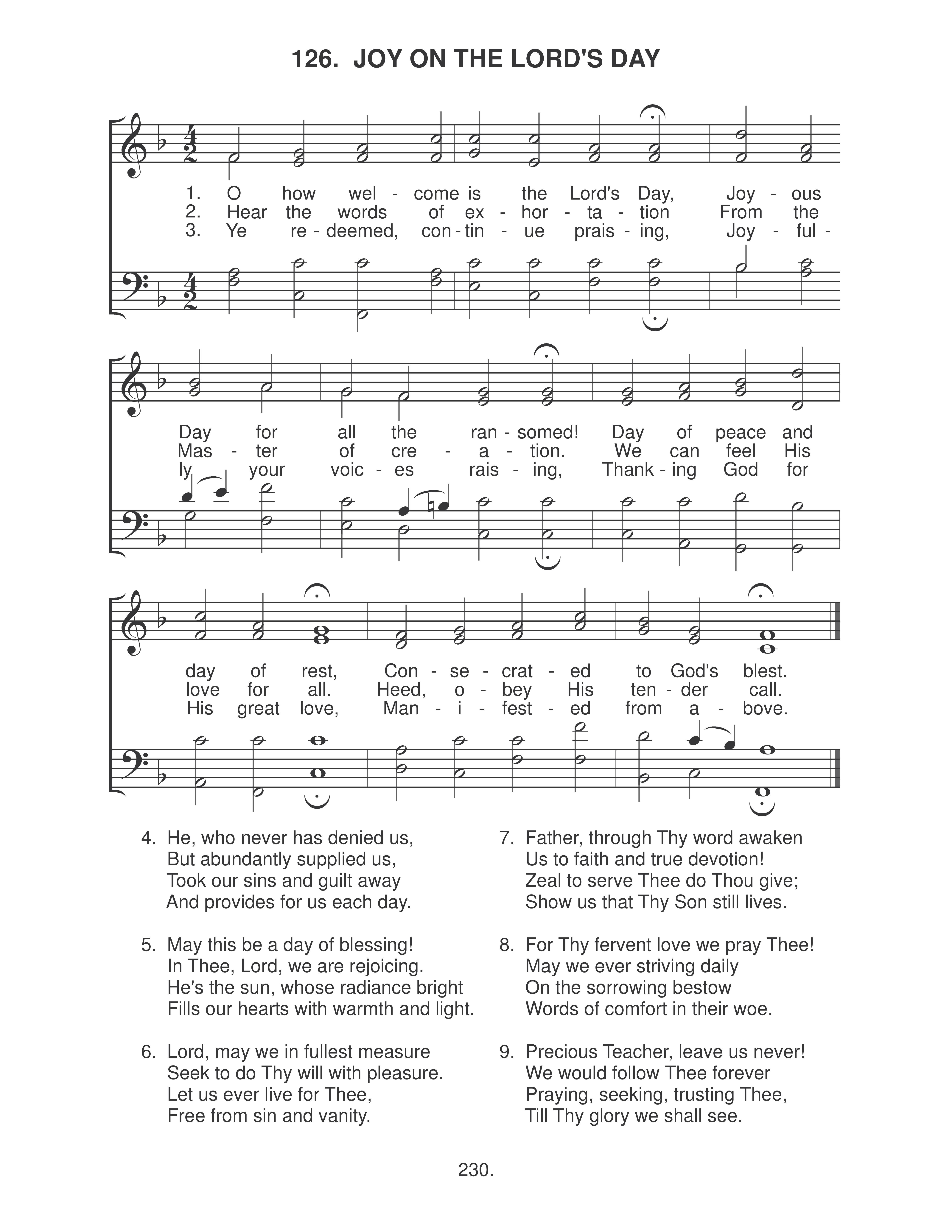 Joy On The Lord's Day (#126)