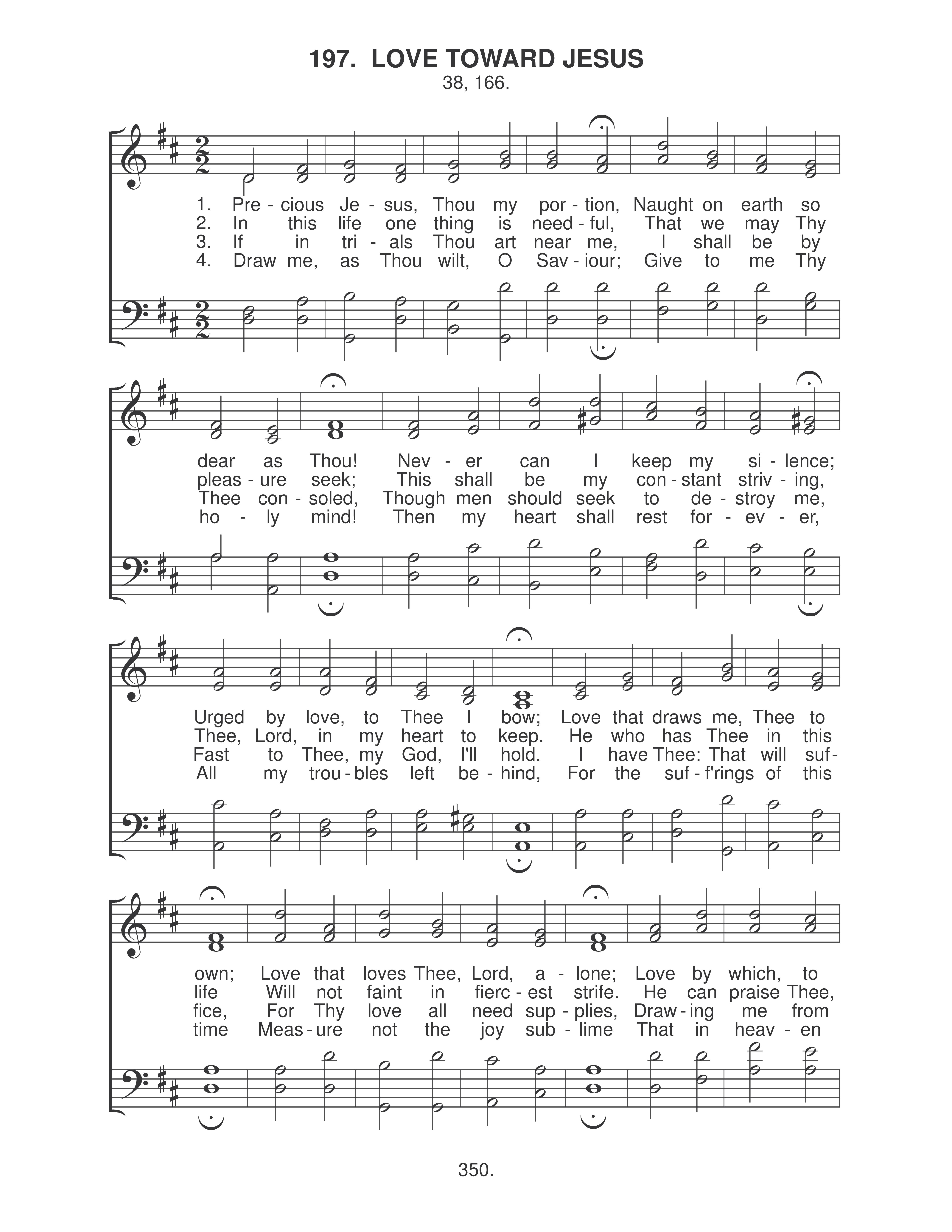 Love Toward Jesus (#197) page 1