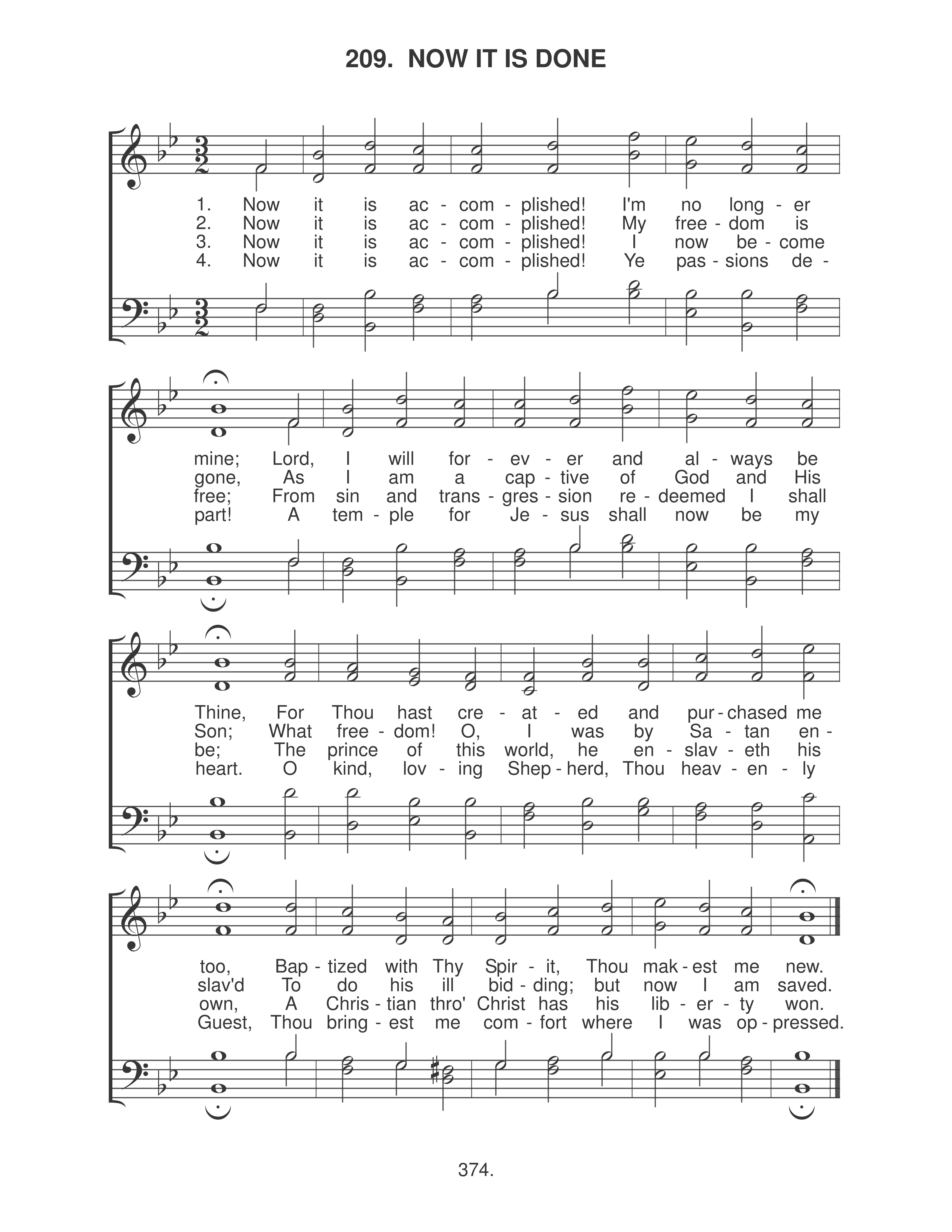 Now It Is Done (#209) page 1