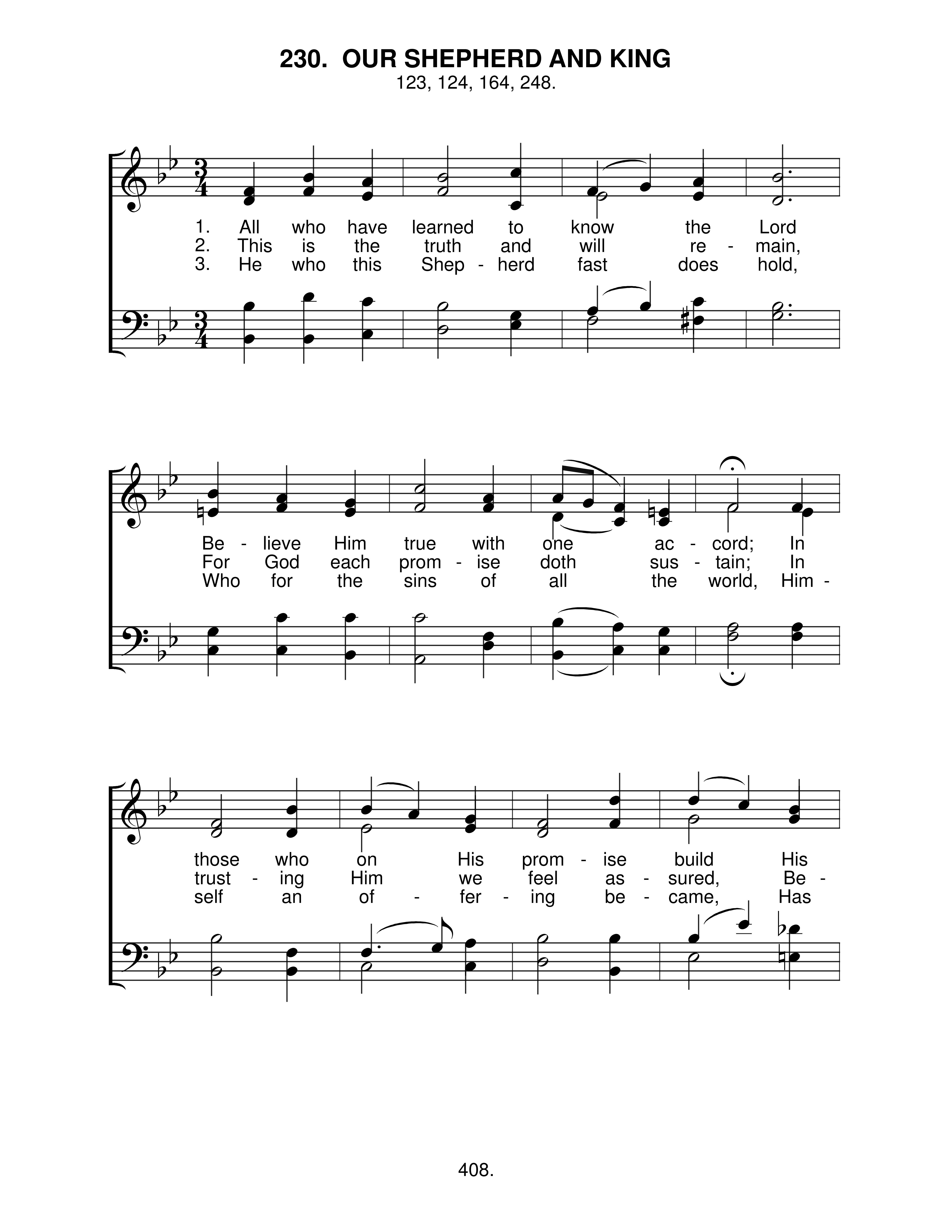 Our Shepherd And King (#230) page 1