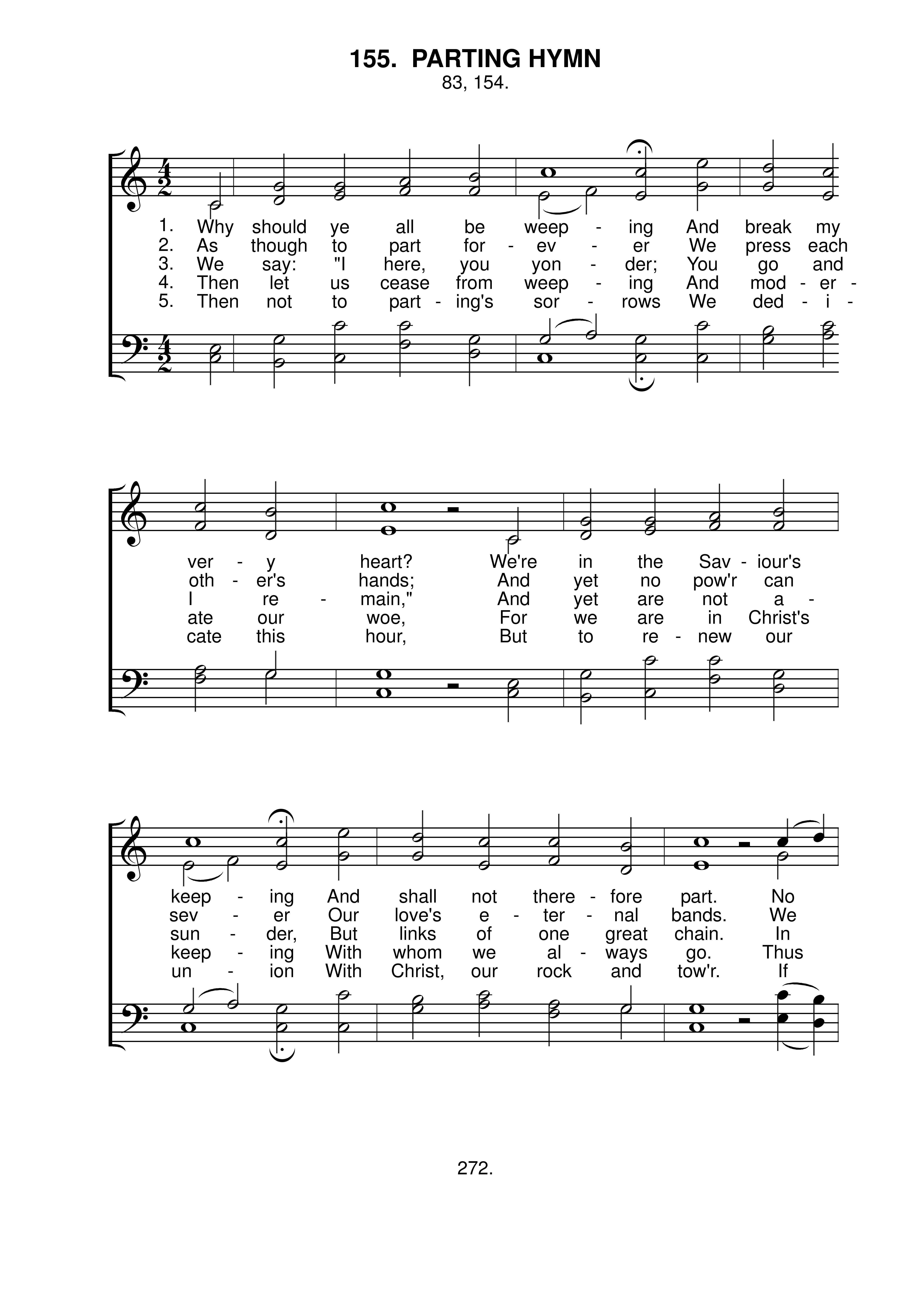 Parting Hymn (#155) page 1