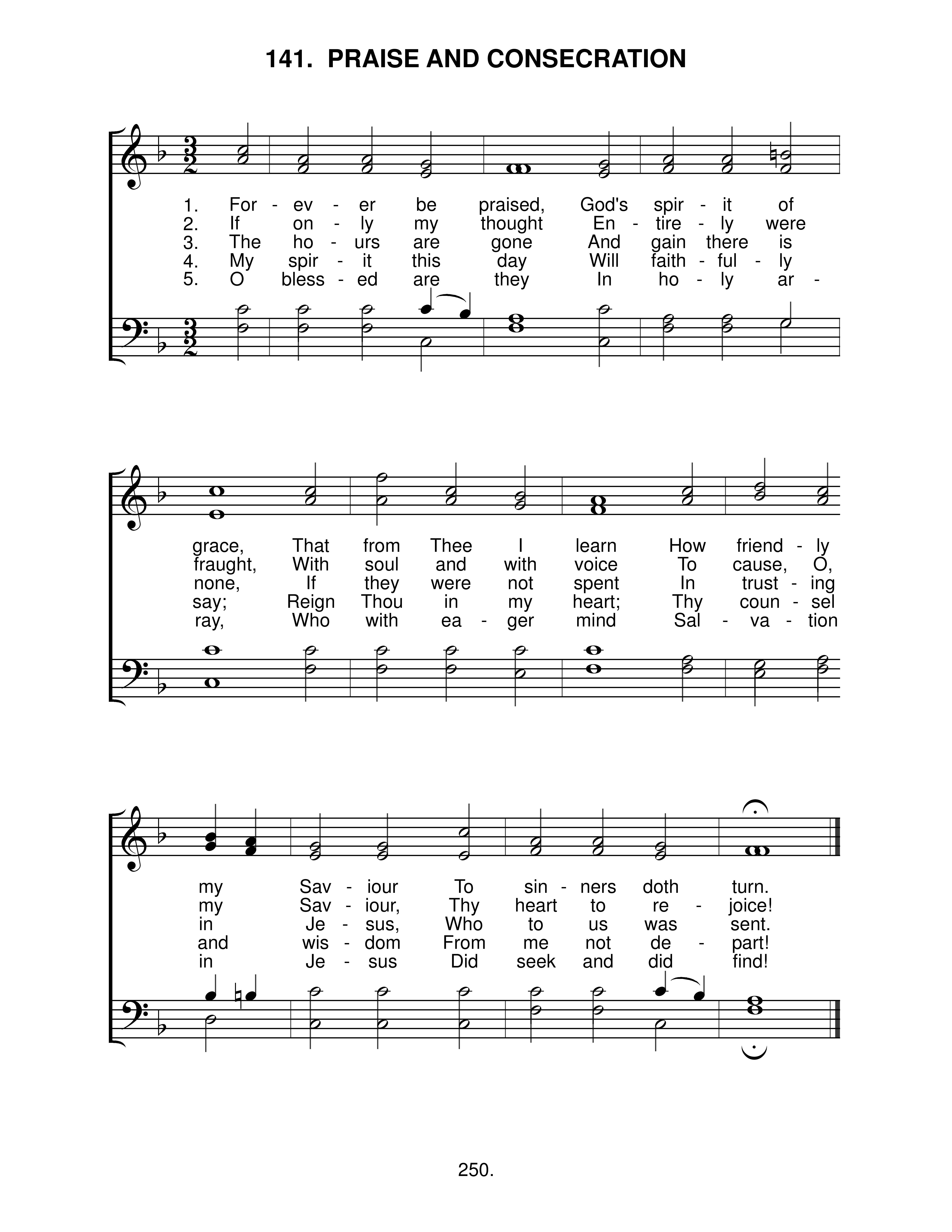Praise And Consecration (#141)