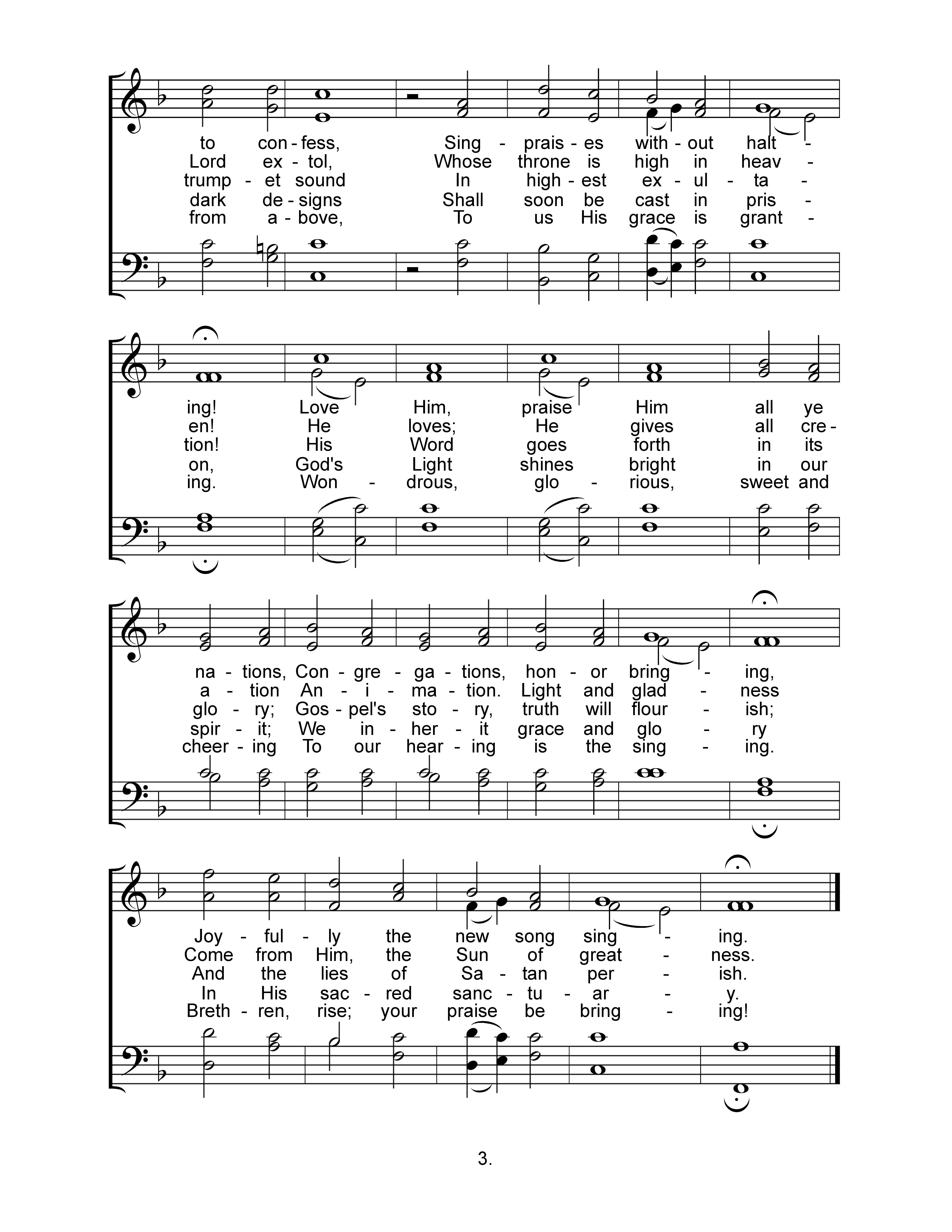 Praise Ye The Lord (#1) page 2