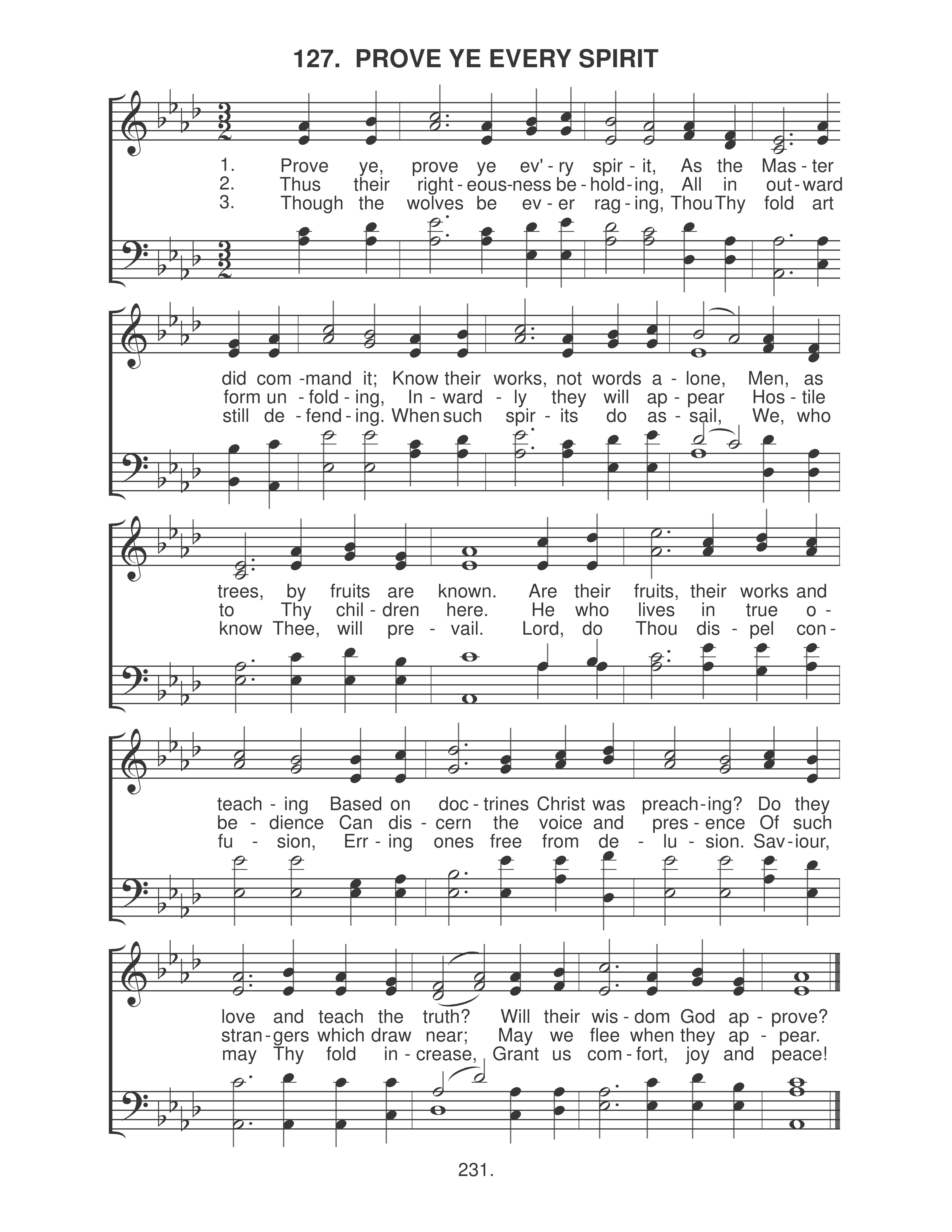 Prove Ye Every Spirit (#127)