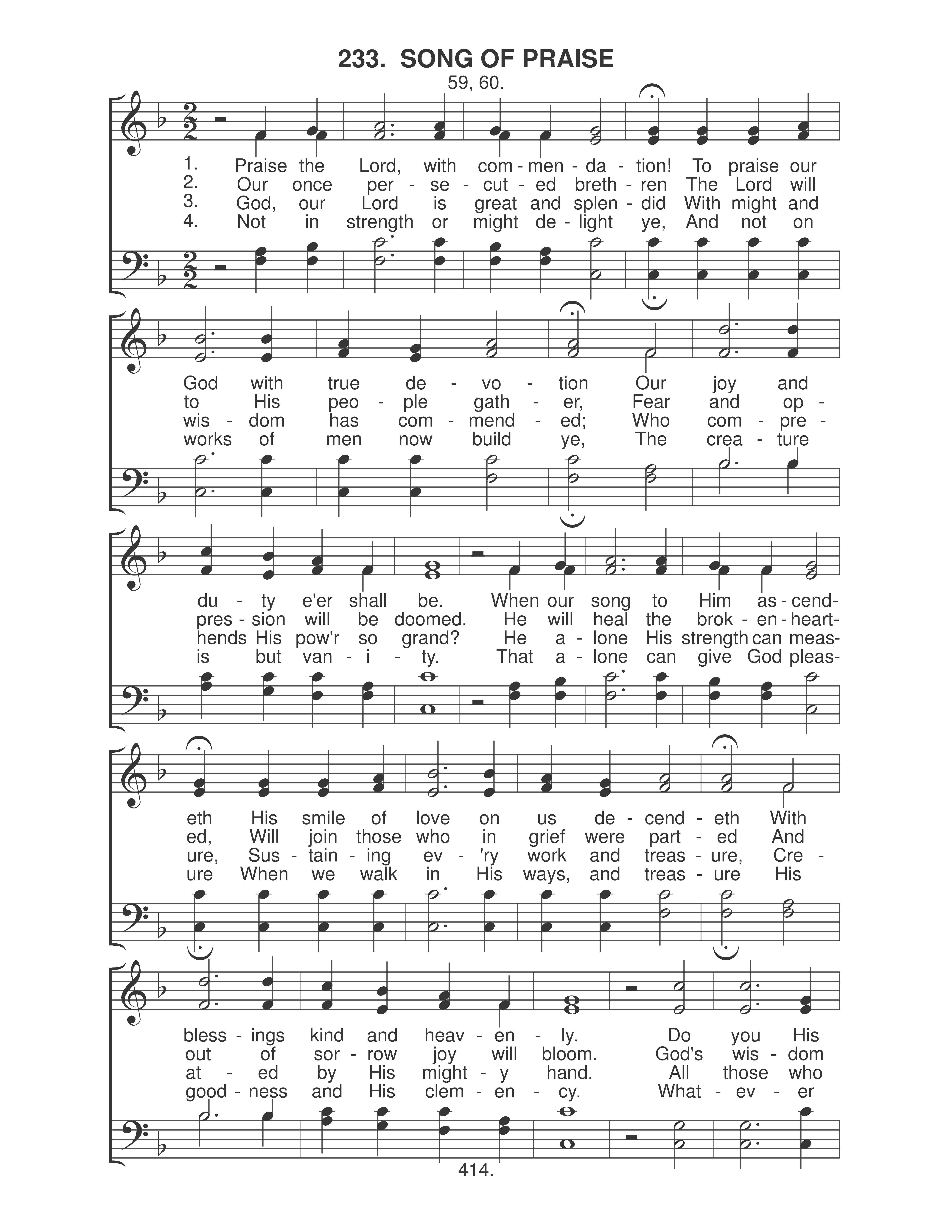 Song Of Praise (#233) page 1