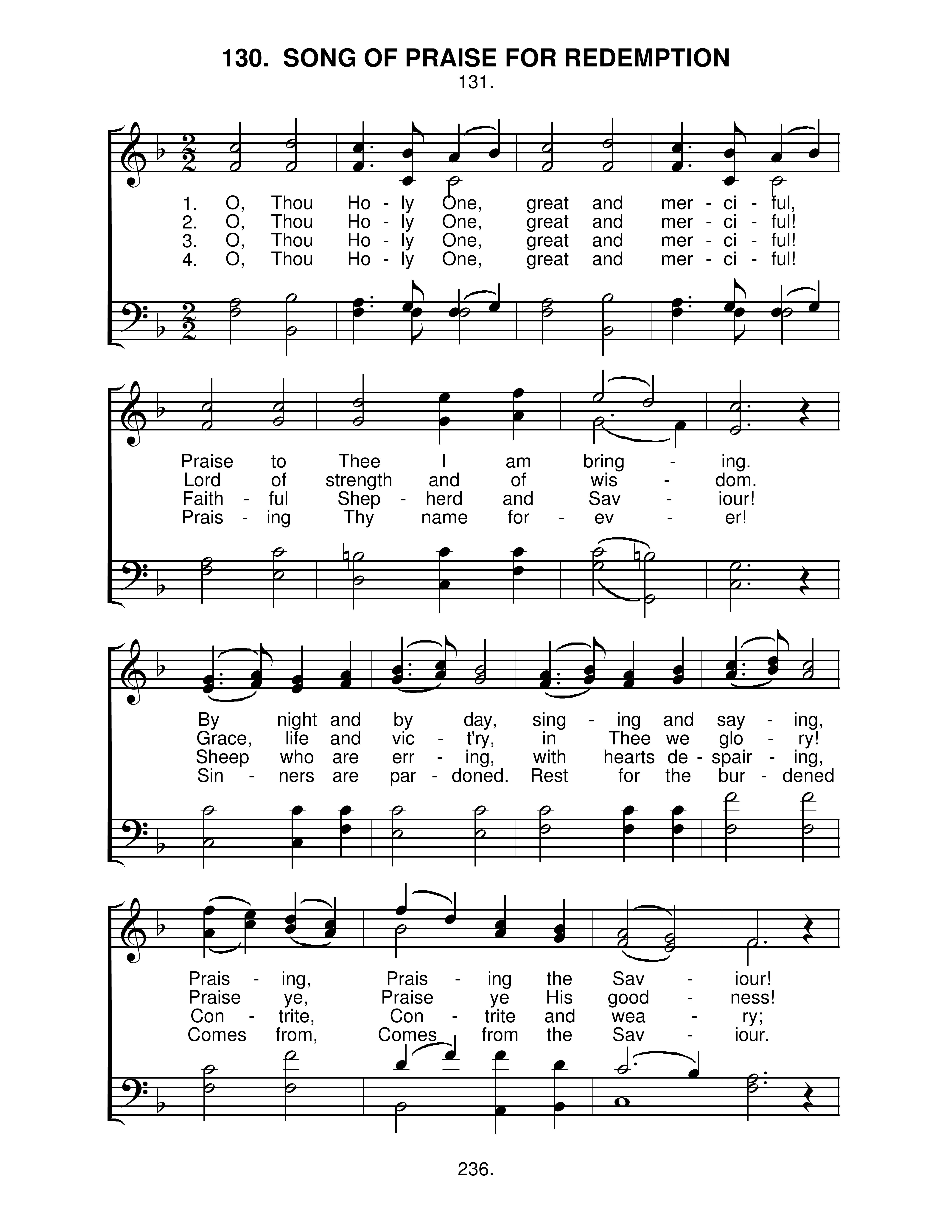 Song Of Praise For Redemption (#130) page 1