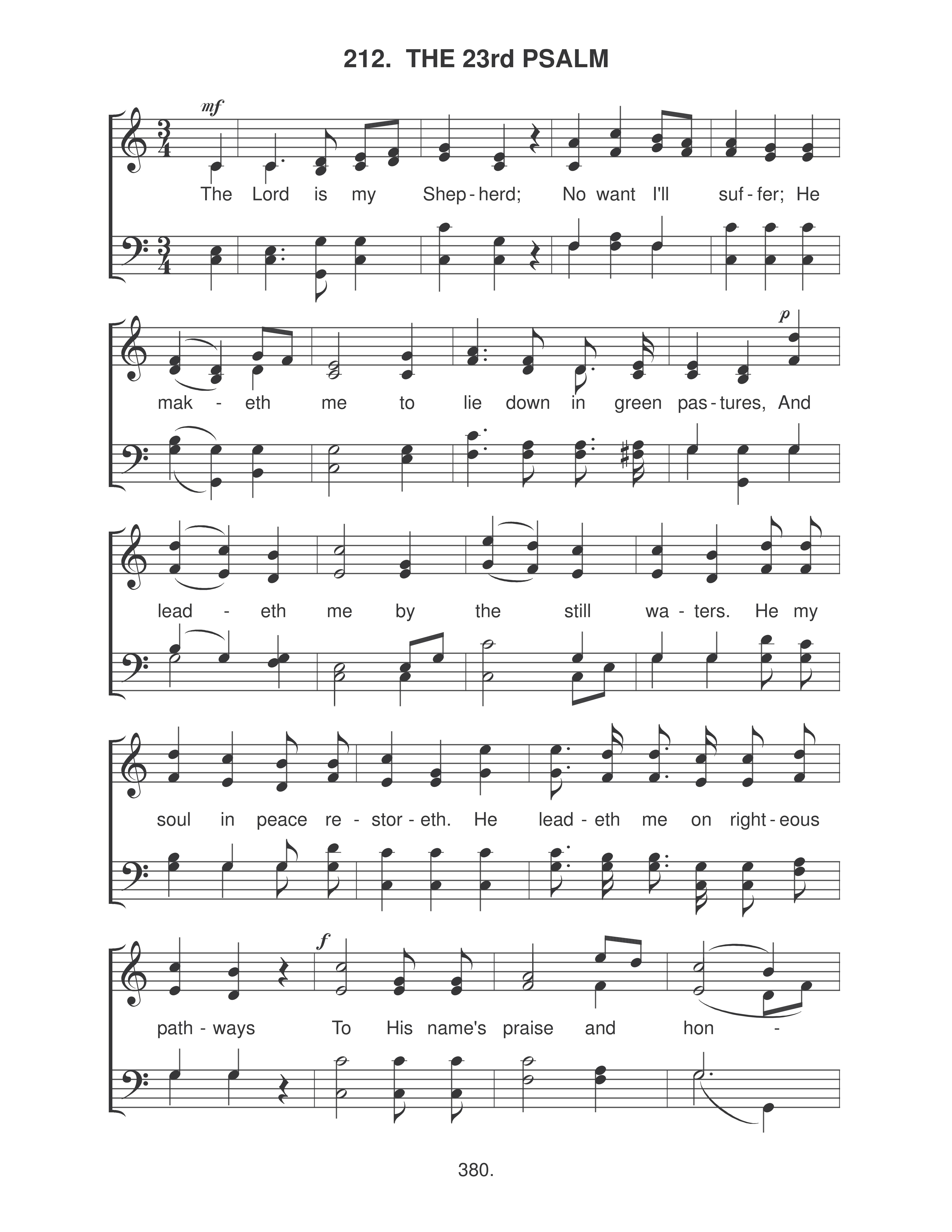 The 23rd Psalm (#212) page 1