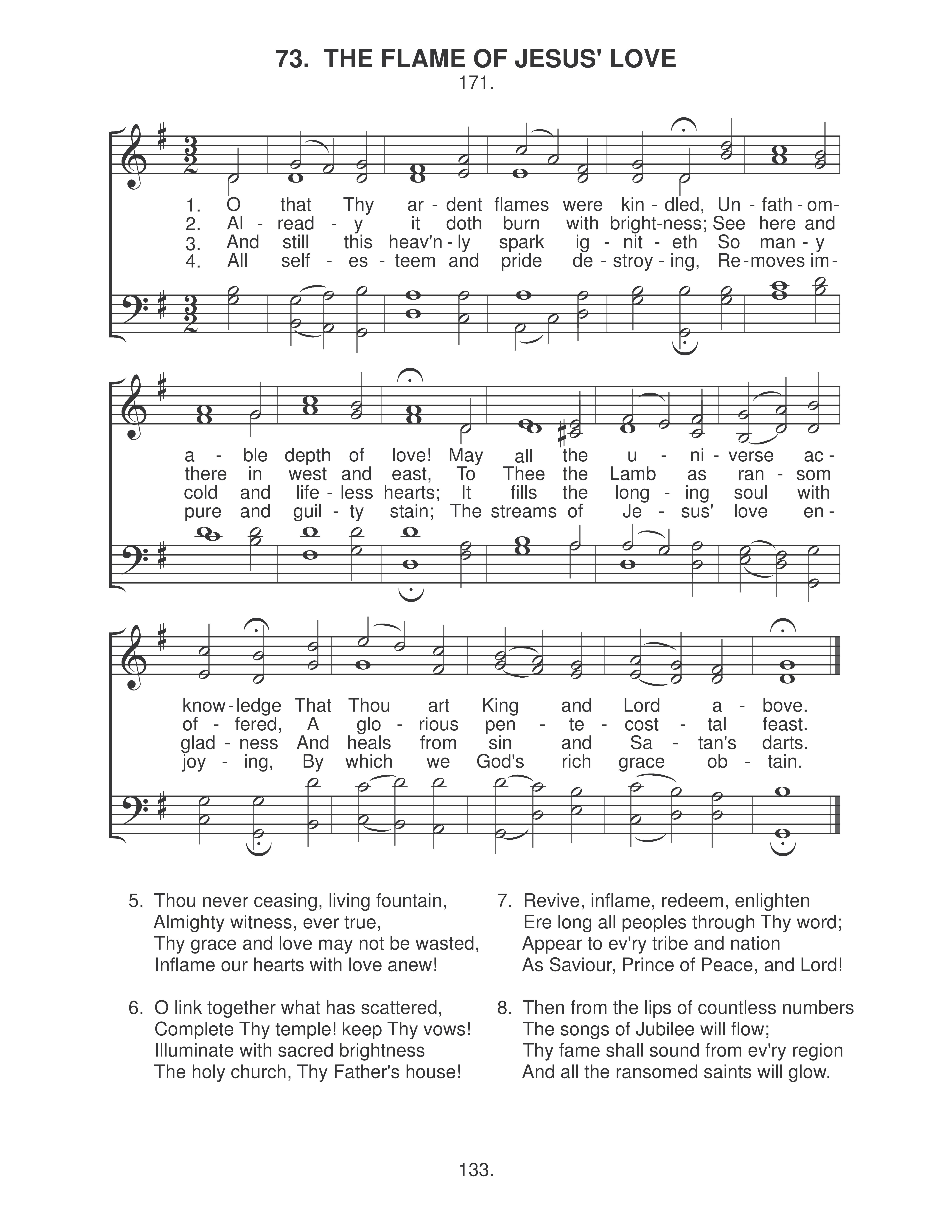 The Flame Of Jesus' Love (#73)