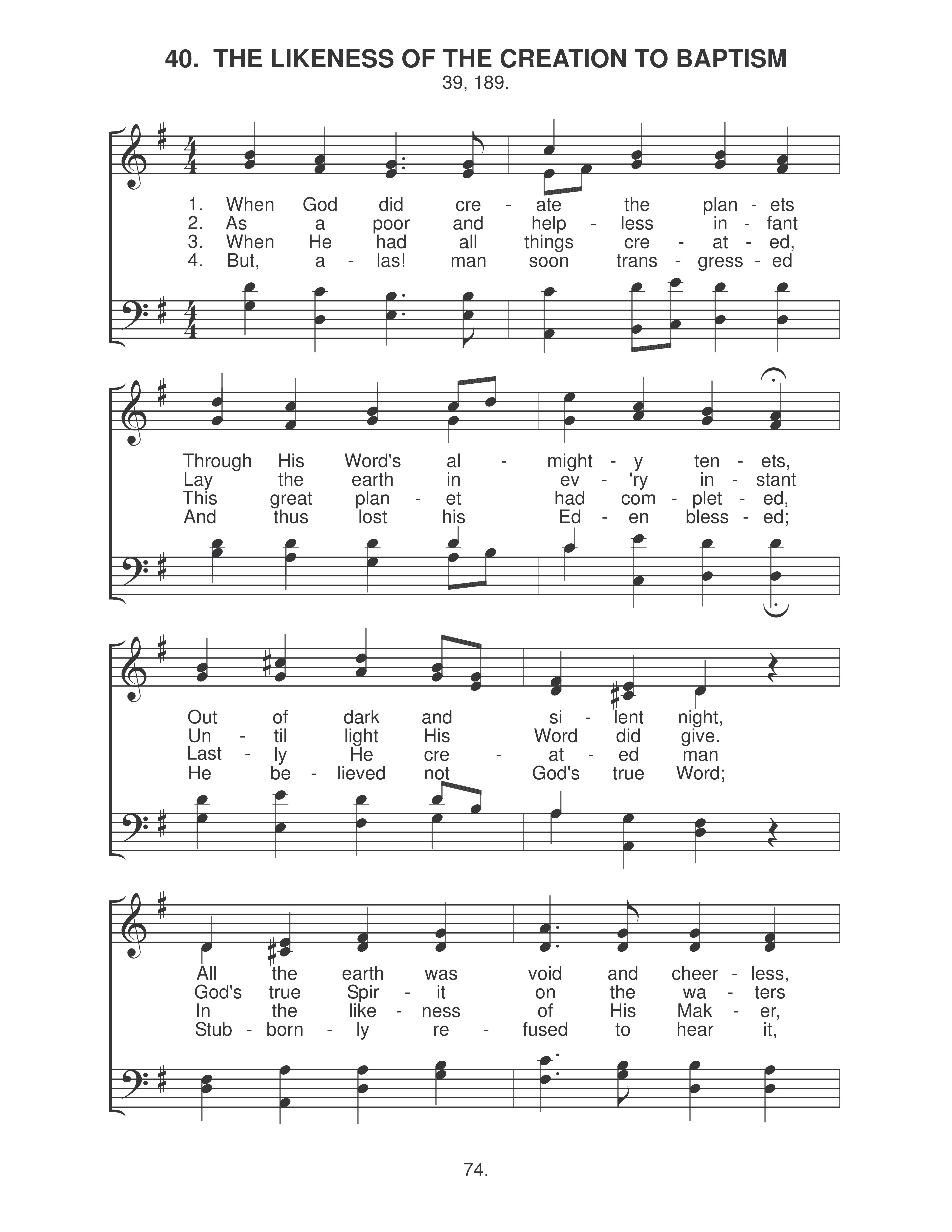 The Likeness Of The Creation To Baptism (#40) page 1