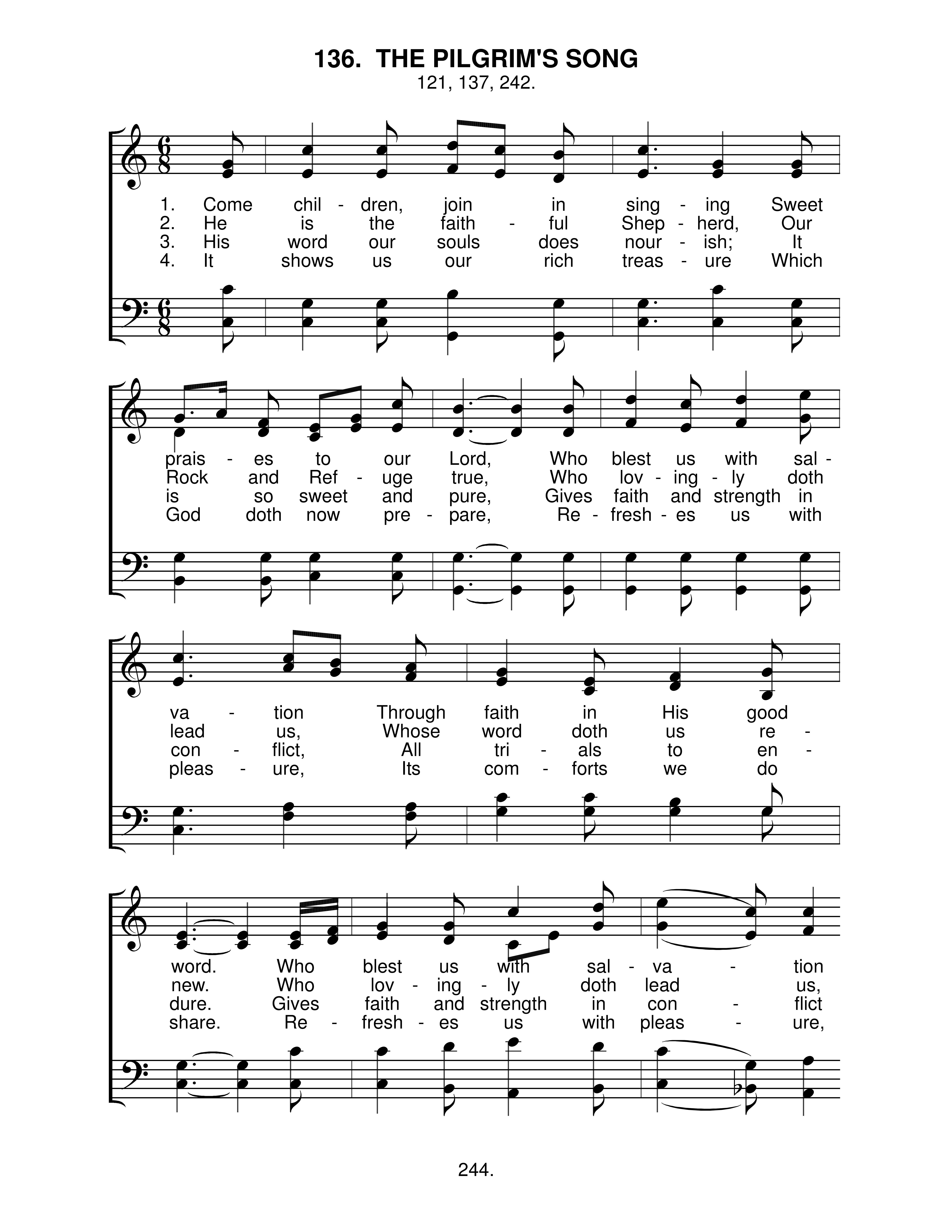 The Pilgrim's Song (#136) page 1