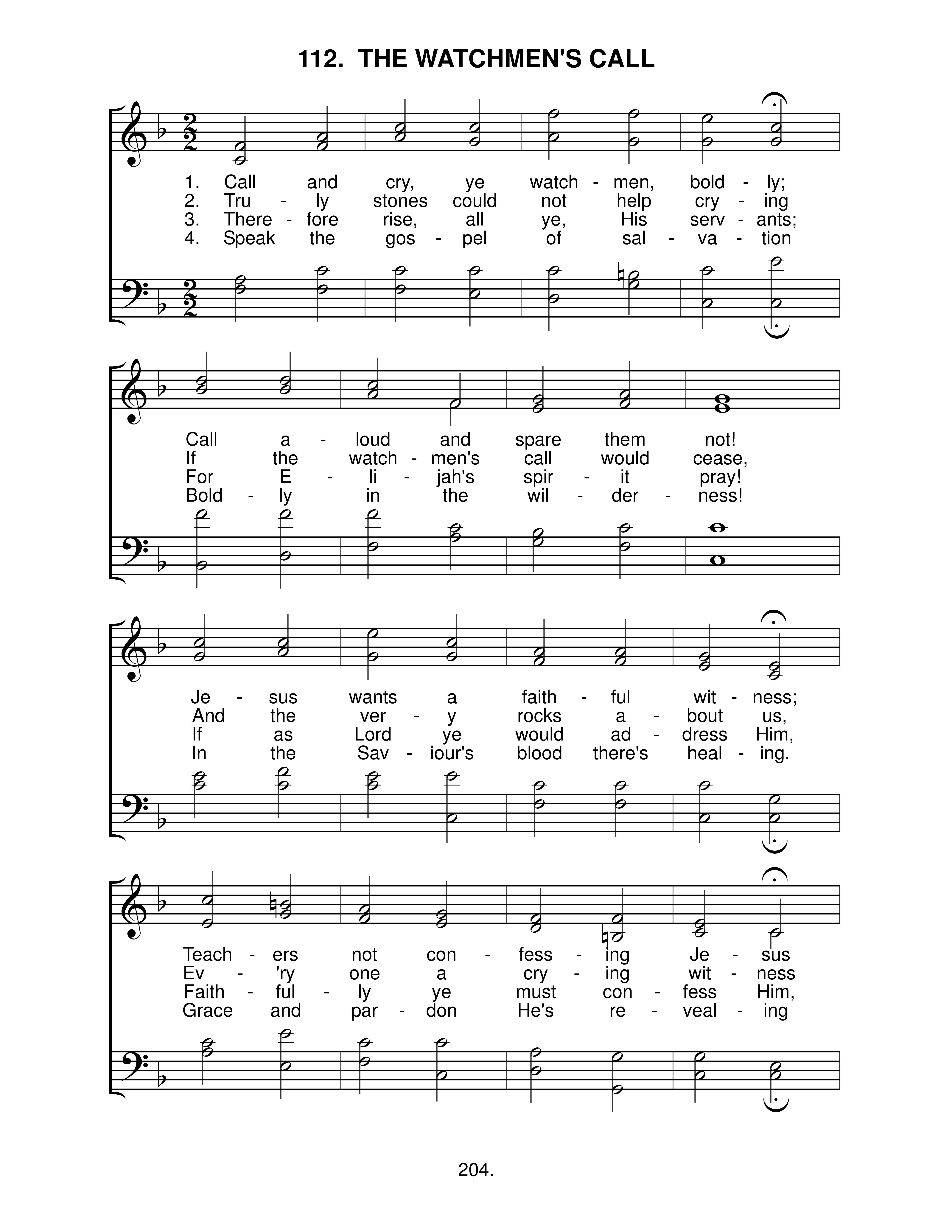 The Watchmen's Call (#112) page 1
